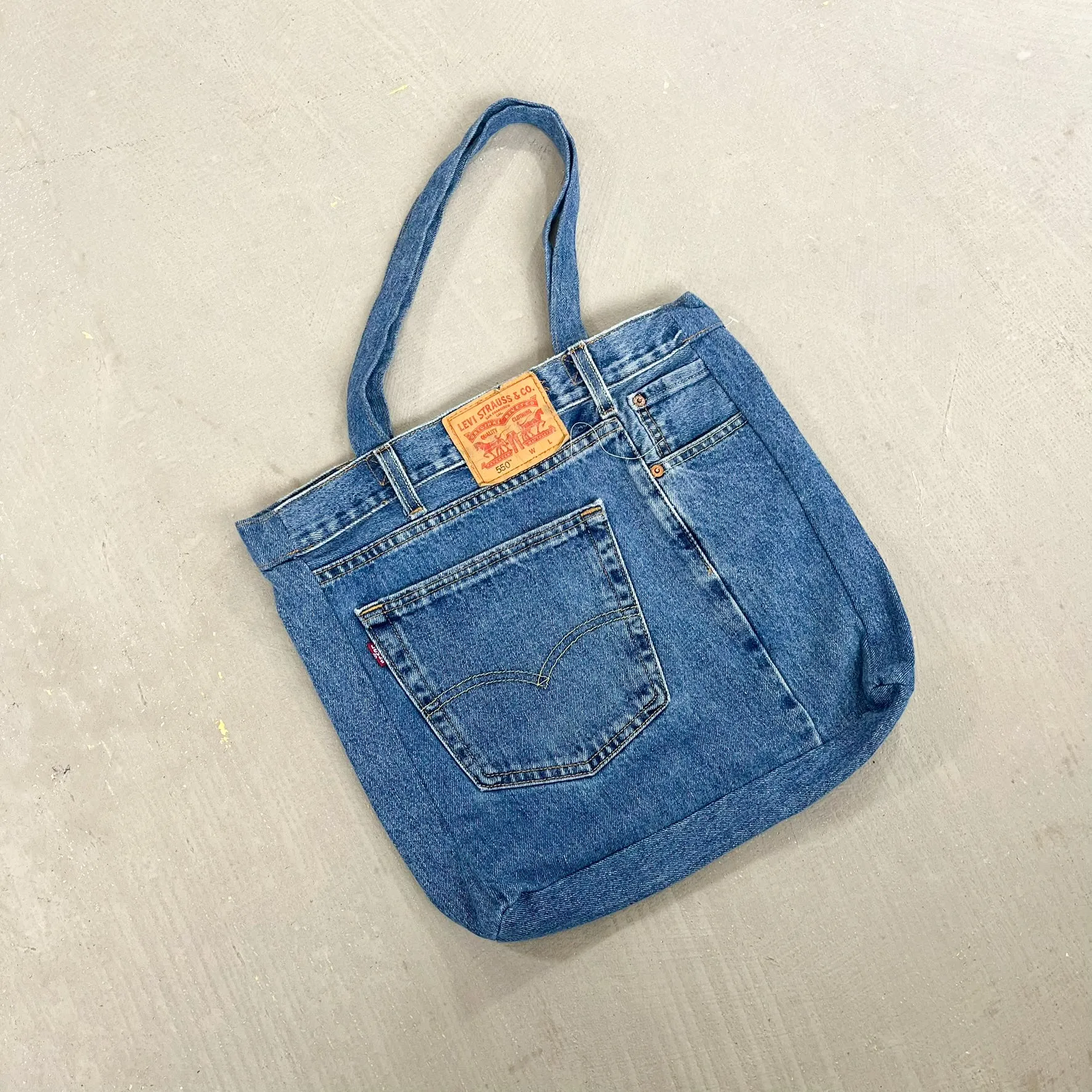 F- HOM Levi's 550 Reworked Denim/Jeans Tote Bag sold by HG Vintage product image thumbnail 4