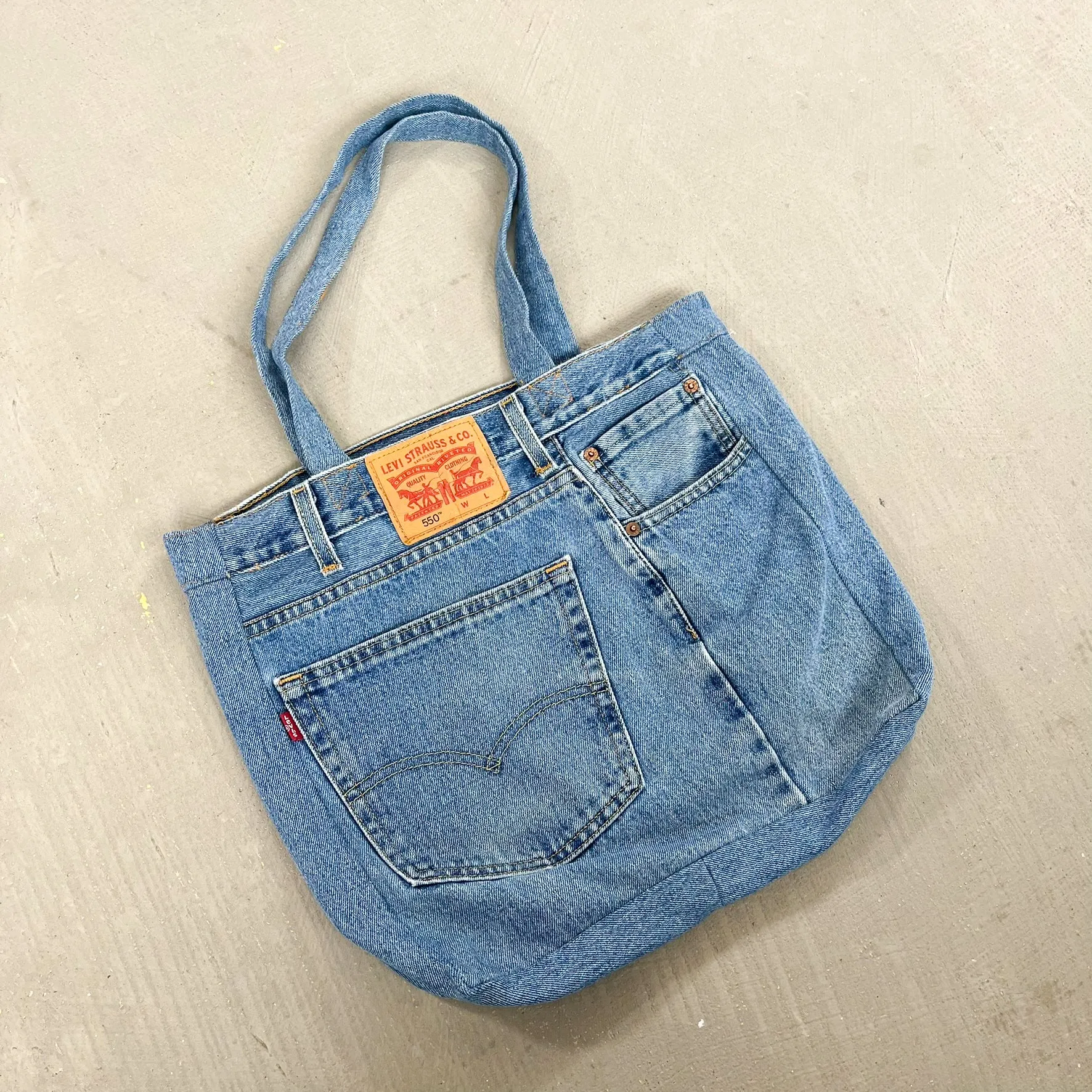 F- HOM Levi's 550 Reworked Denim/Jeans Tote Bag sold by HG Vintage product image thumbnail 3