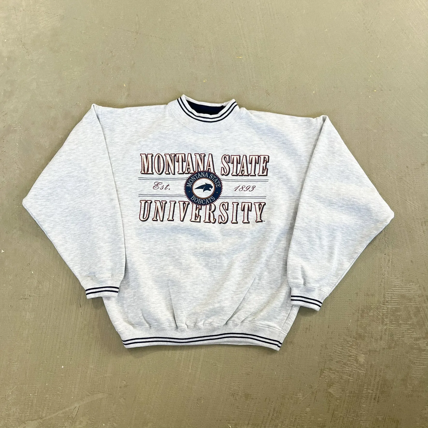 F- Vintage Montana State University Bobcat Text Crewneck sold by HG Vintage