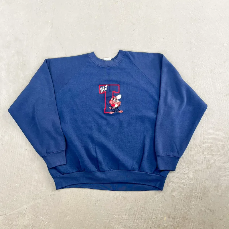 F- Vintage '92 Looney Tunes Taz Embroidered Graphic Crewneck sold by HG Vintage