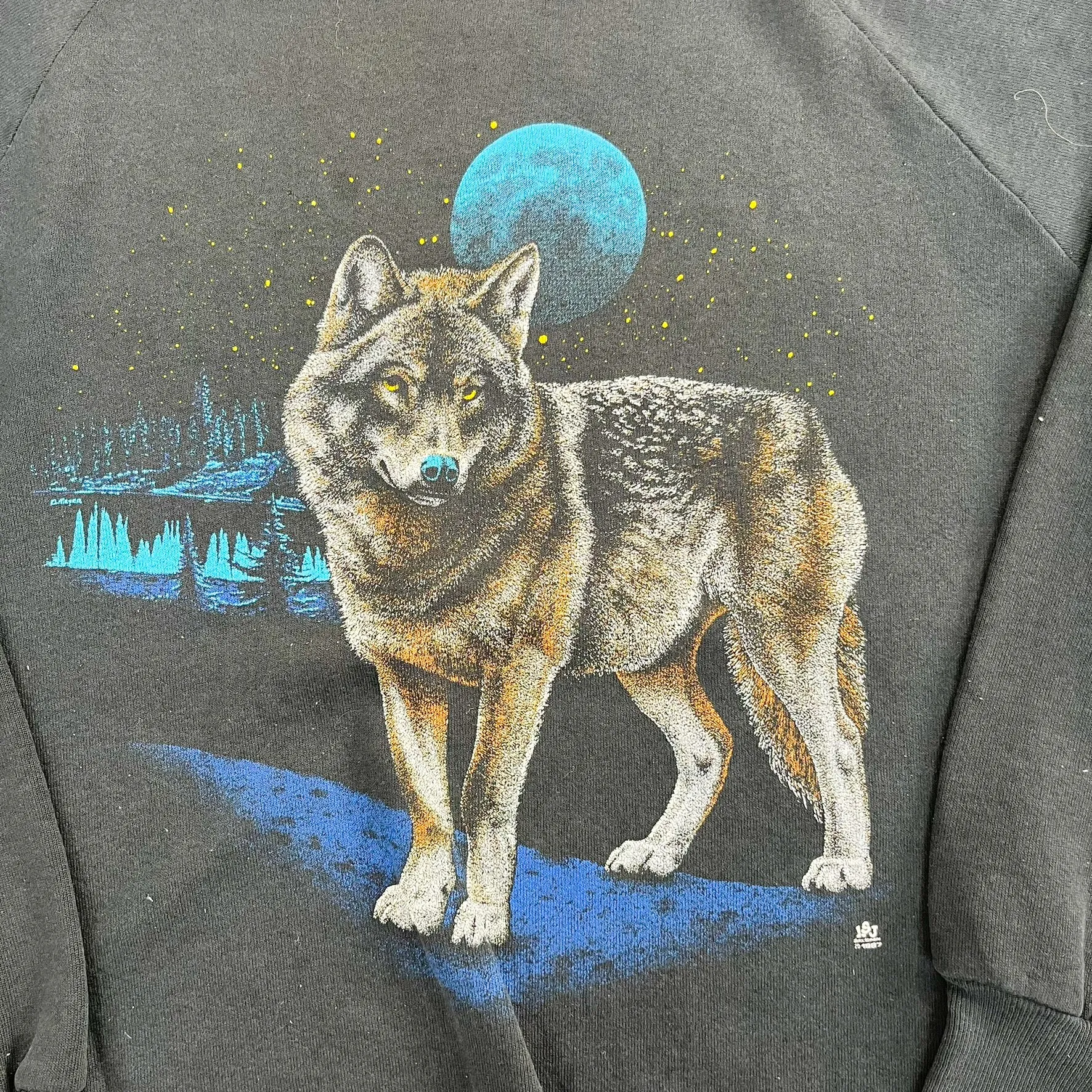 F- Vintage '87 Wolf & Blue Moon Jerzees Tag Crewneck sold by HG Vintage product image thumbnail 2