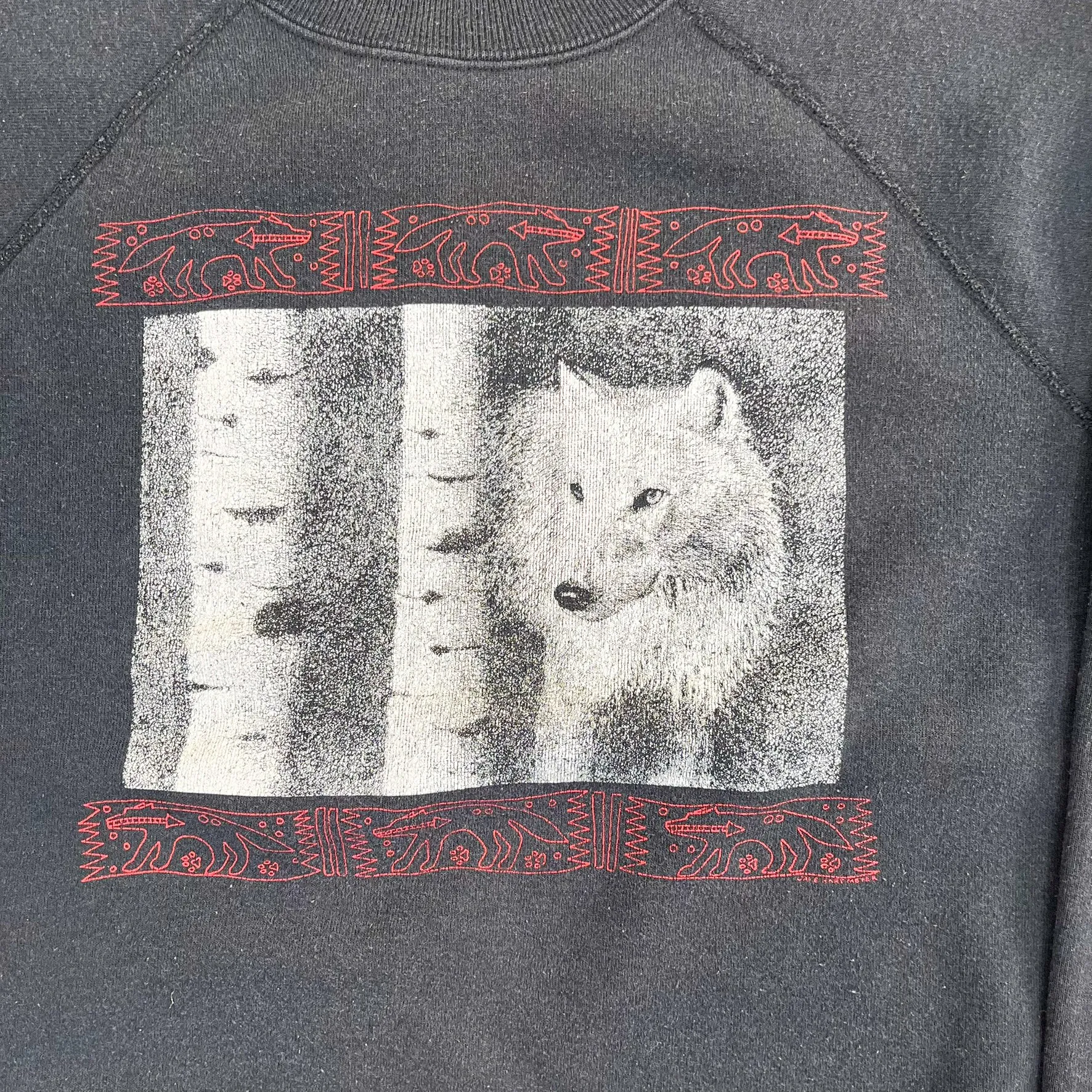 F- Vintage Fox & Trees Graphic Hanes Tag Crewneck sold by HG Vintage product image thumbnail 2