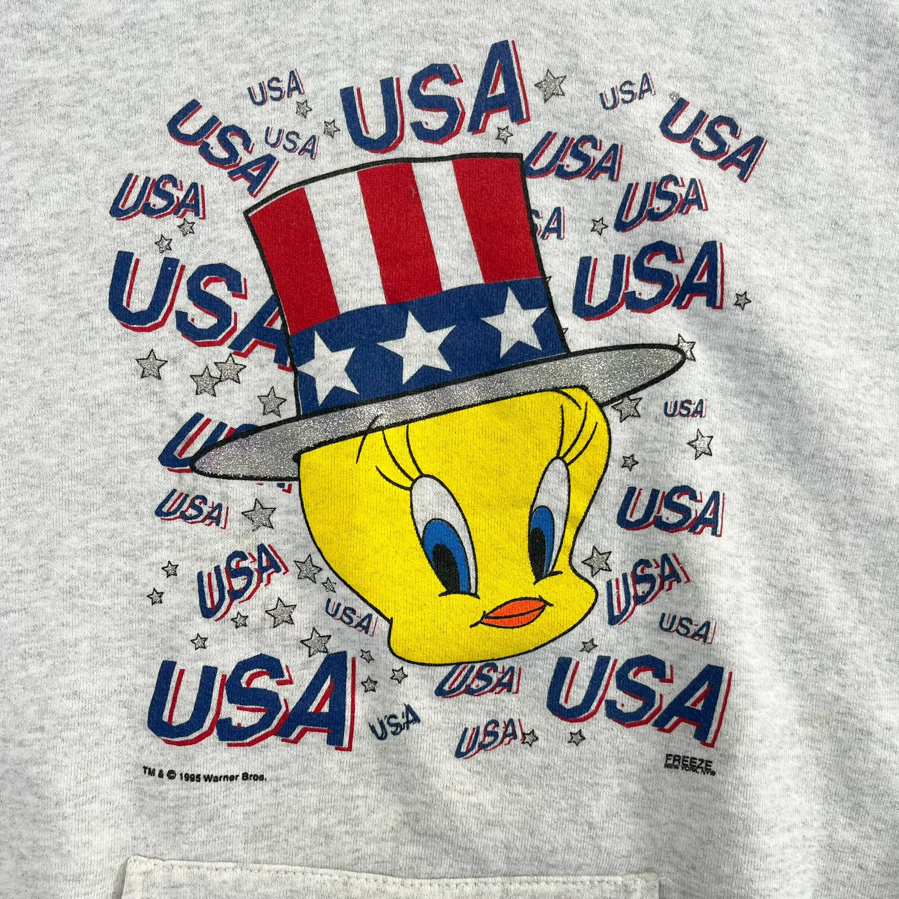 F- Vintage '95 Looney Tune Tweedy Bird USA Graphic Hoodie sold by HG Vintage product image thumbnail 2
