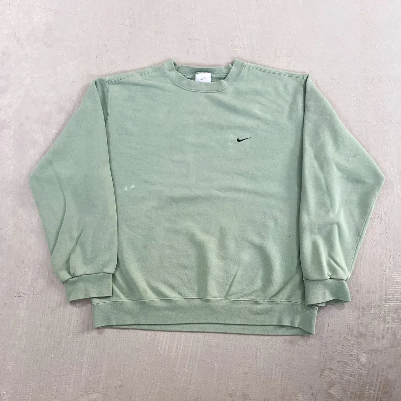 F- Vintage Nike Matcha Green Embroidered Swoosh Crewneck sold by HG Vintage