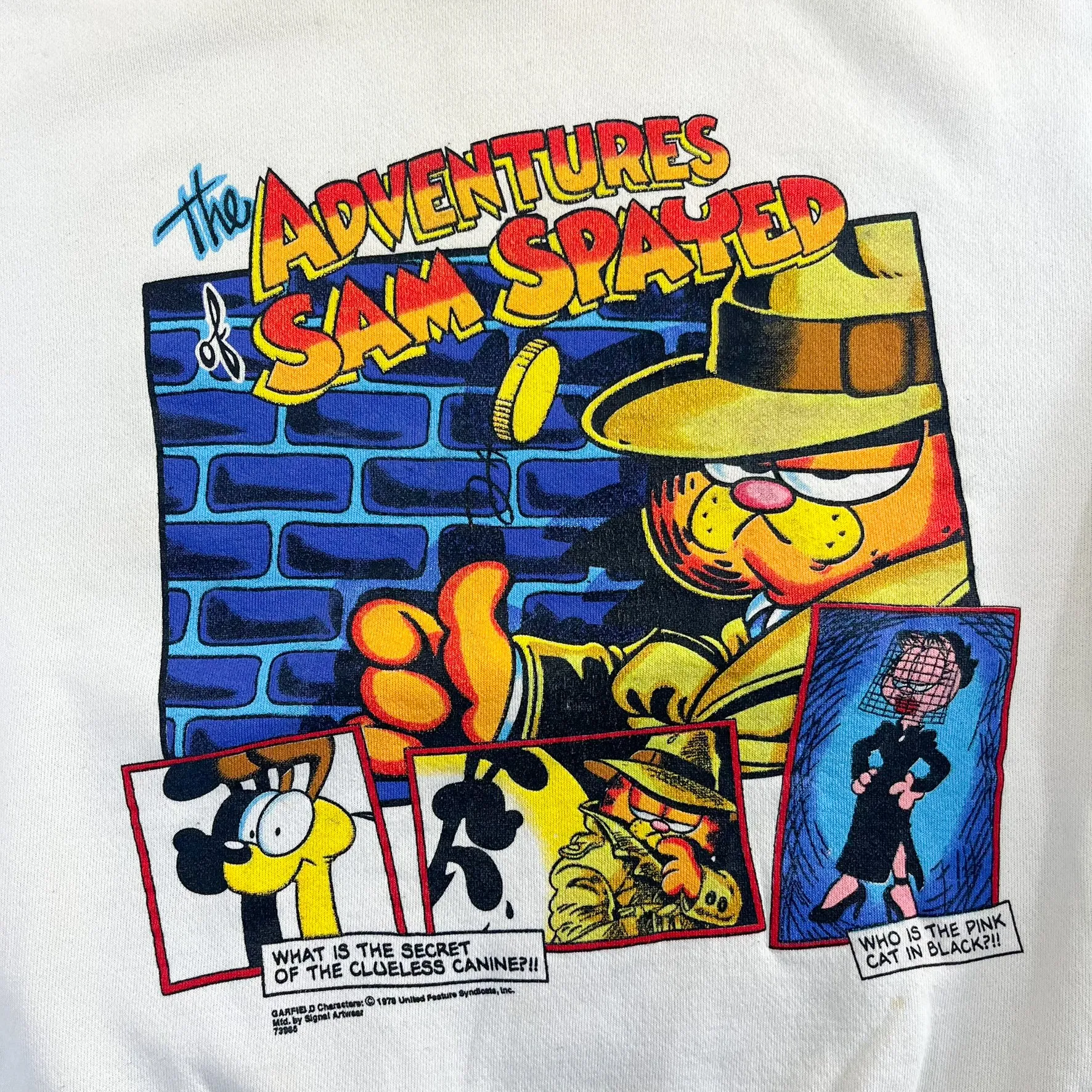 F- Vintage '78 Garfield Adventures Of Sam Spayed Graphic Crewneck sold by HG Vintage product image thumbnail 2