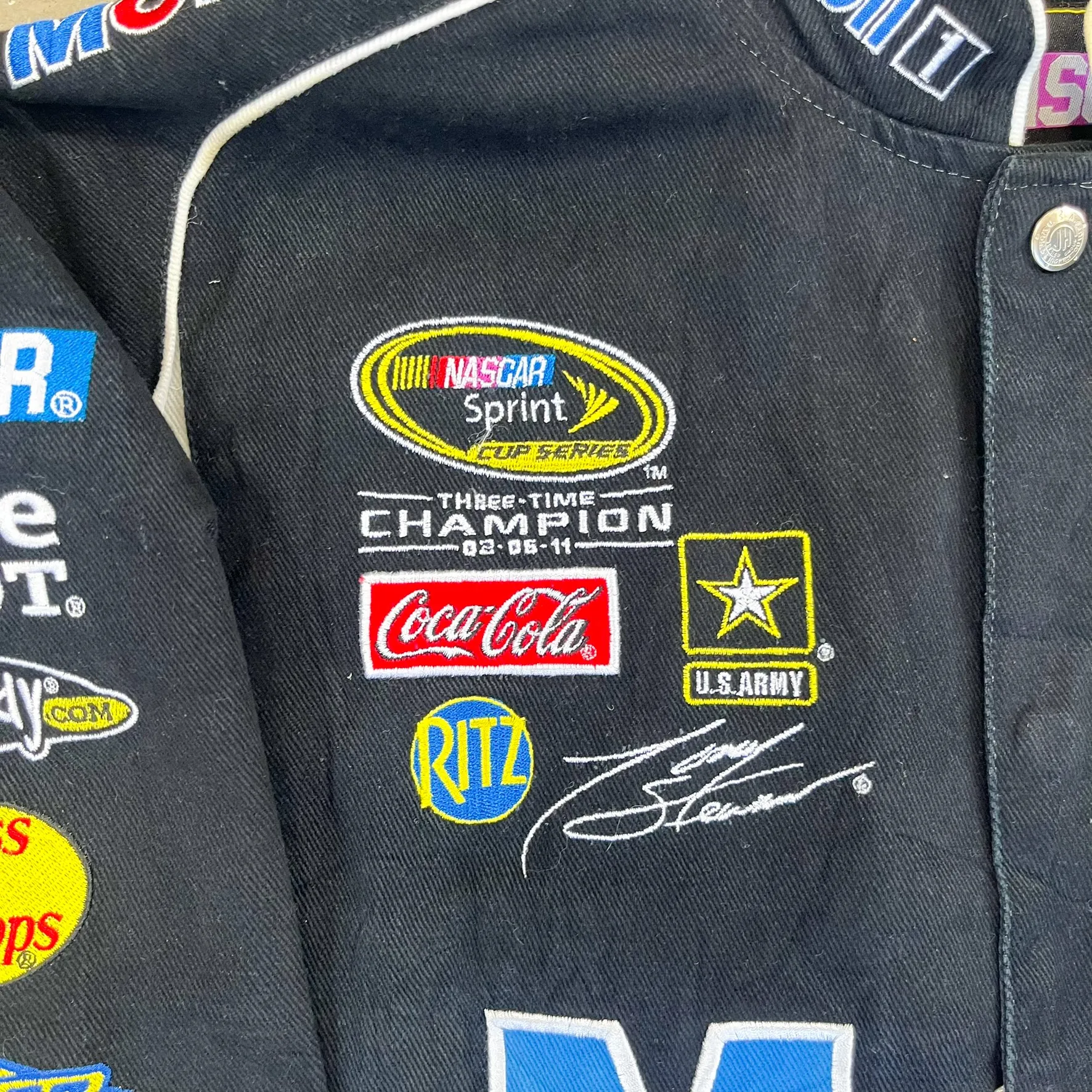 F- Vintage Nascar Jeff Hamilton Mobil 1 Racing Jacket sold by HG Vintage product image thumbnail 3