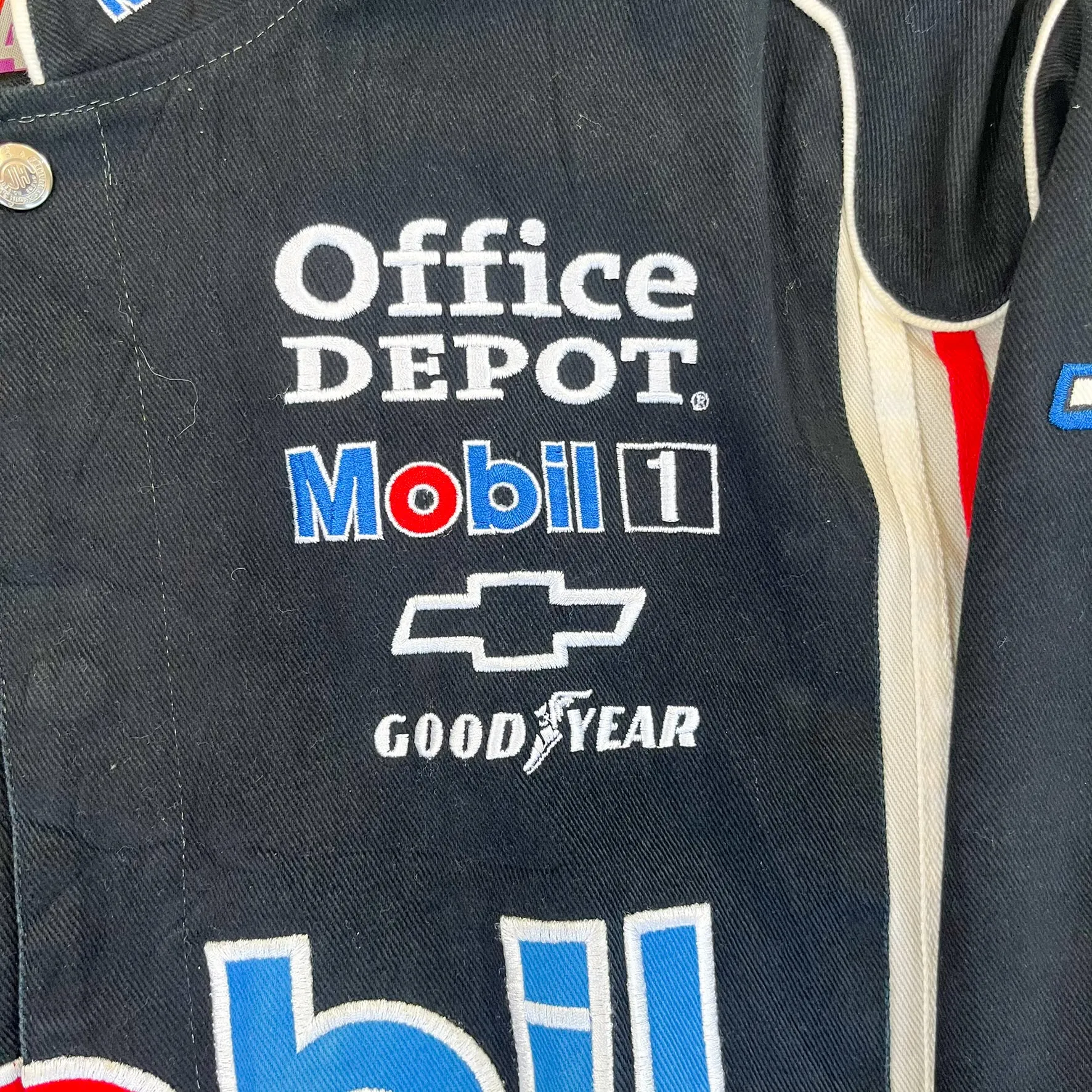 F- Vintage Nascar Jeff Hamilton Mobil 1 Racing Jacket sold by HG Vintage product image thumbnail 4