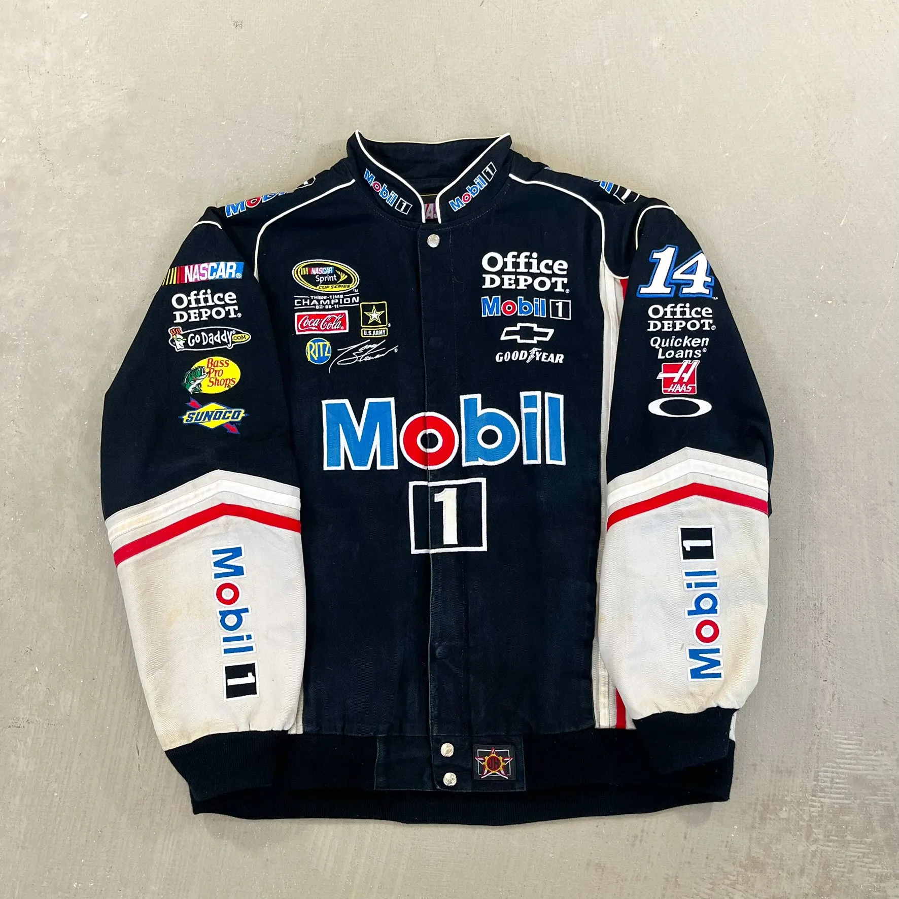 F- Vintage Nascar Jeff Hamilton Mobil 1 Racing Jacket sold by HG Vintage