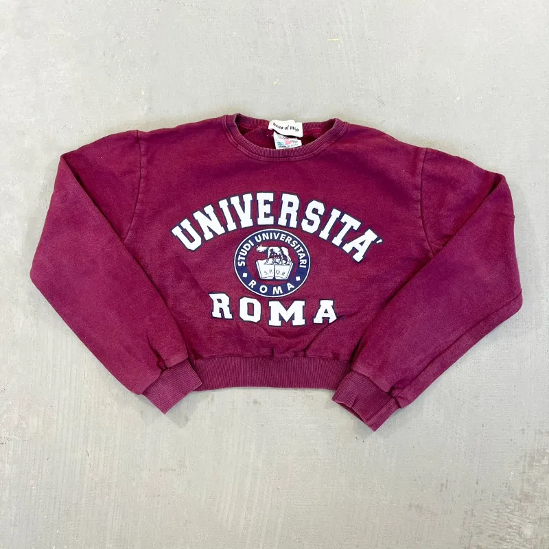 F- HOM Universita' Roma Cropped Reworked Crewneck sold by HG Vintage