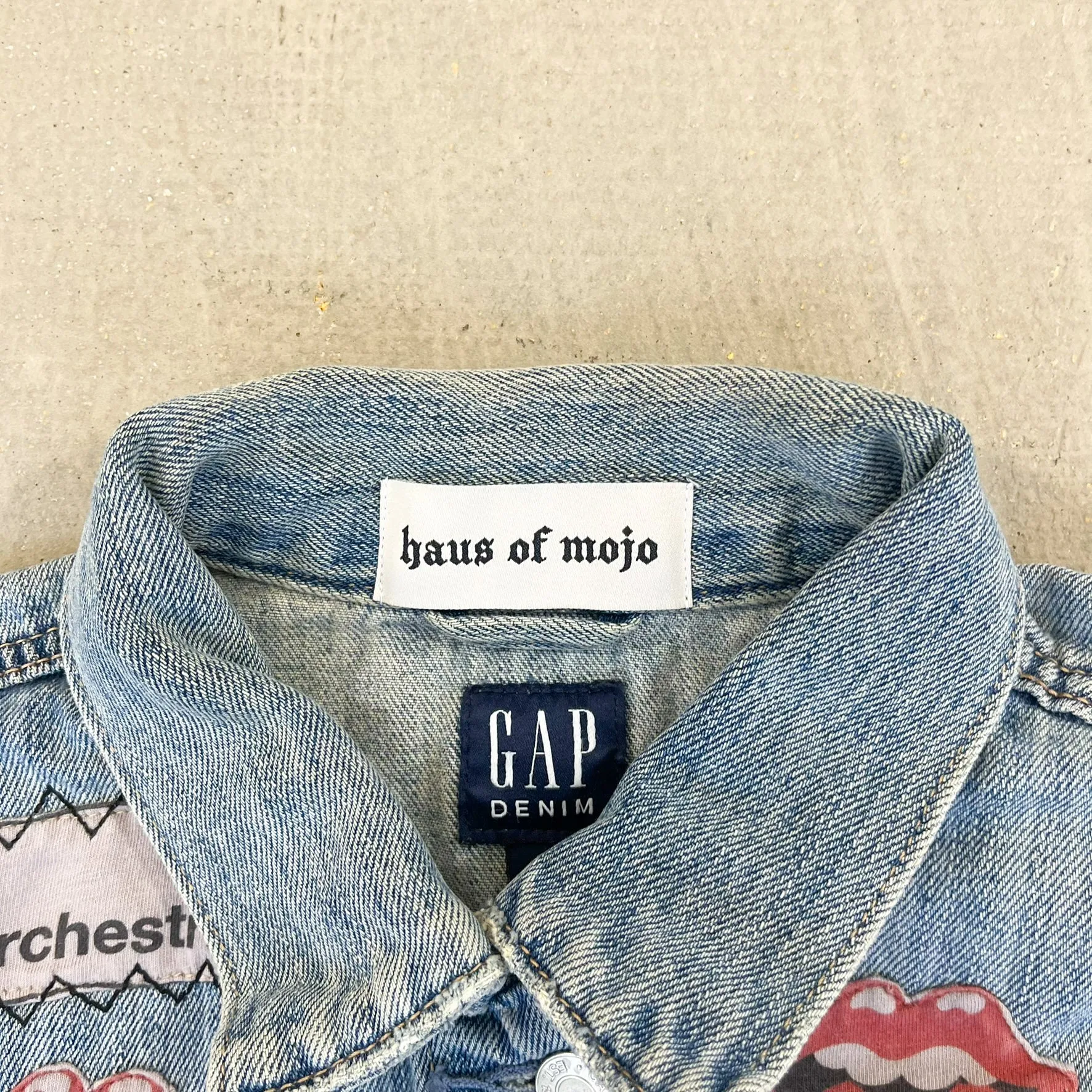 F- HOM Gap Rolling Stones/Metallica Reworked Custom Denim Jacket sold by HG Vintage product image thumbnail 3