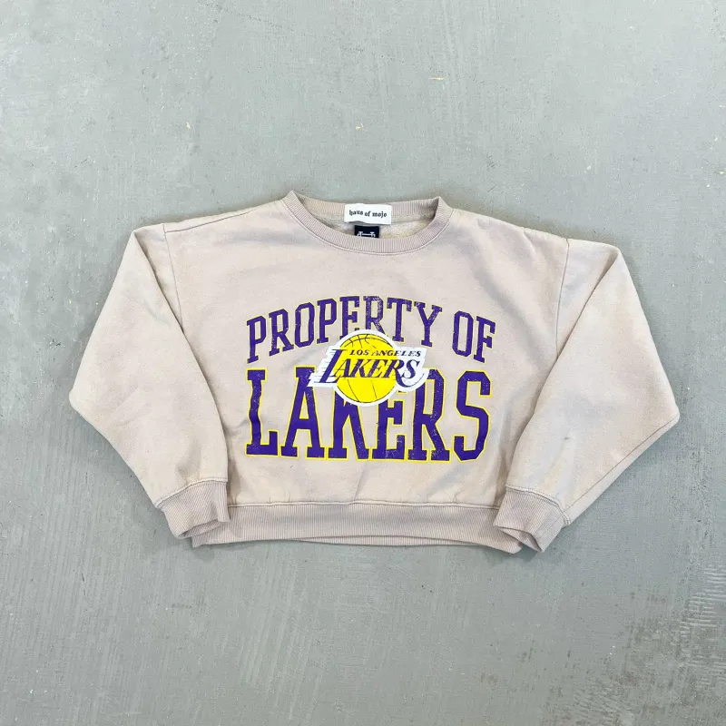 F- HOM Los Angeles Lakers Cropped Reworked Crewneck sold by HG Vintage