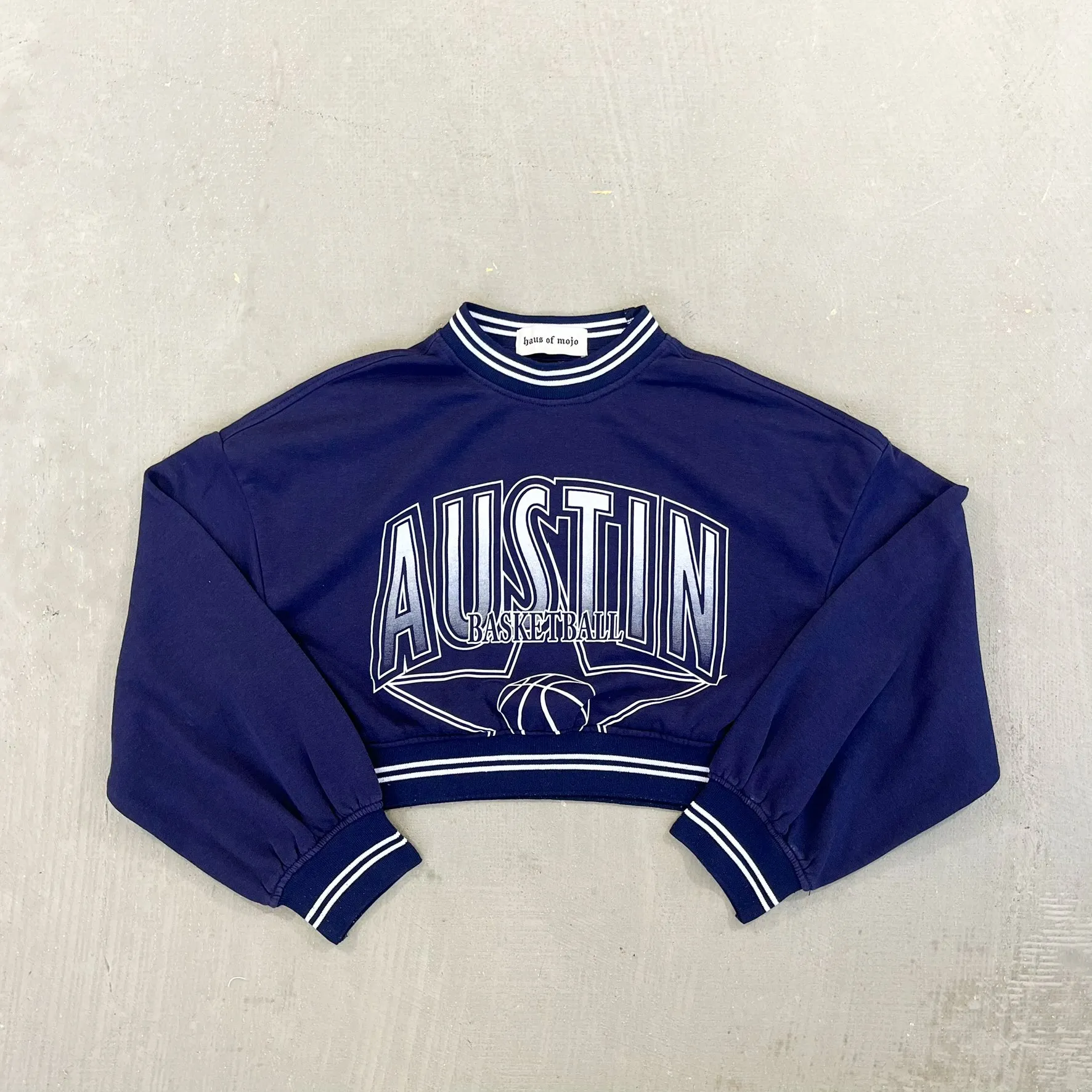 F- HOM Austin Basketball Cropped Reworked Crewneck sold by HG Vintage
