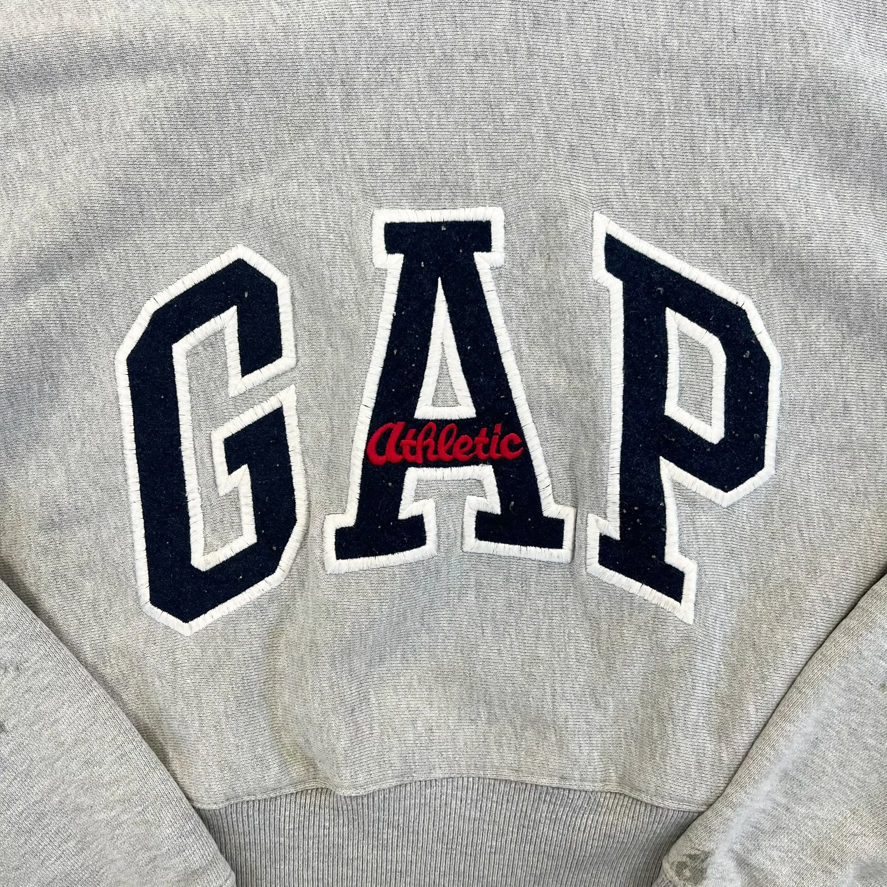 F- HOM Gap Athletic Puff Text Cropped Reworked Hoodie sold by HG Vintage product image thumbnail 2