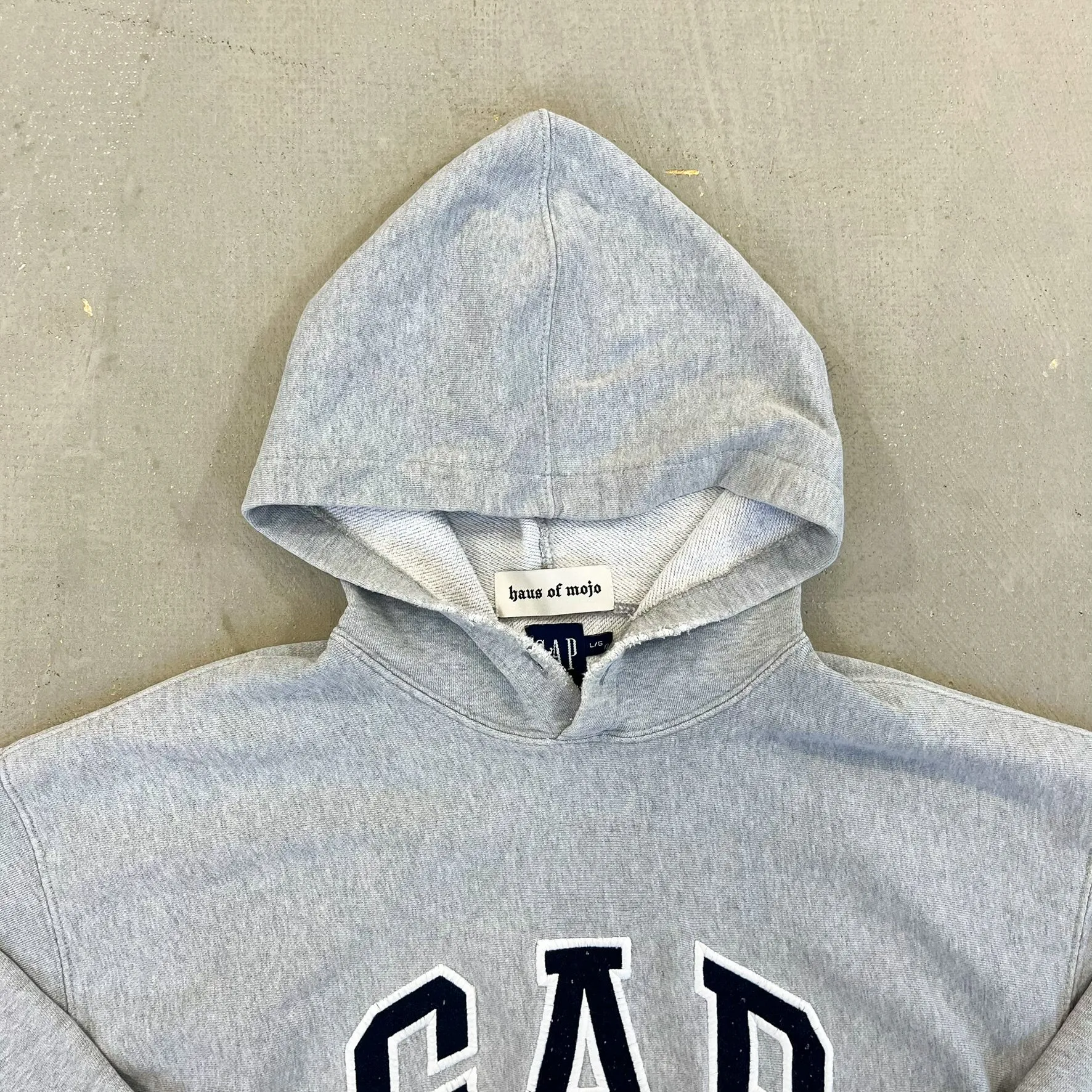 F- HOM Gap Athletic Puff Text Cropped Reworked Hoodie sold by HG Vintage product image thumbnail 4