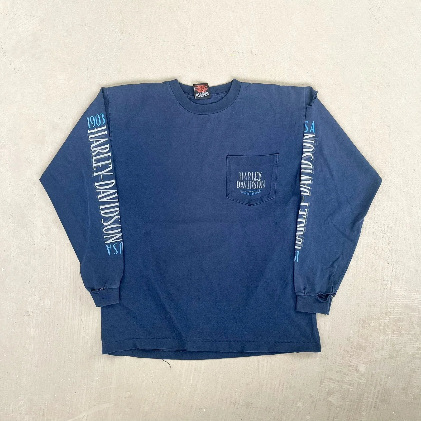 F- Vintage '02 Harley Davidson Mansfield PA Long Sleeve Tee sold by HG Vintage