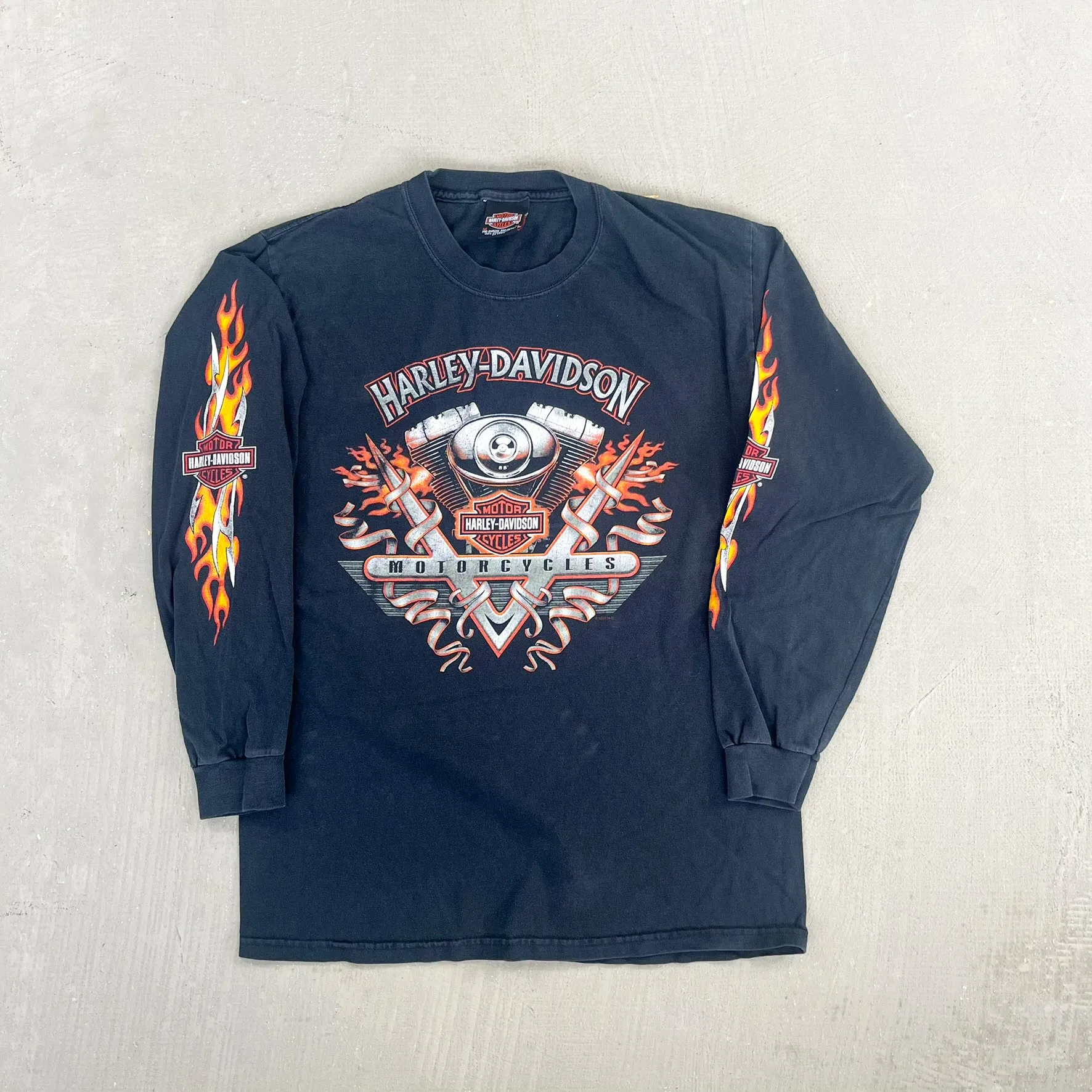 F- Vintage '03 Harley Davidson Quebec Canada Long Sleeve Tee sold by HG Vintage