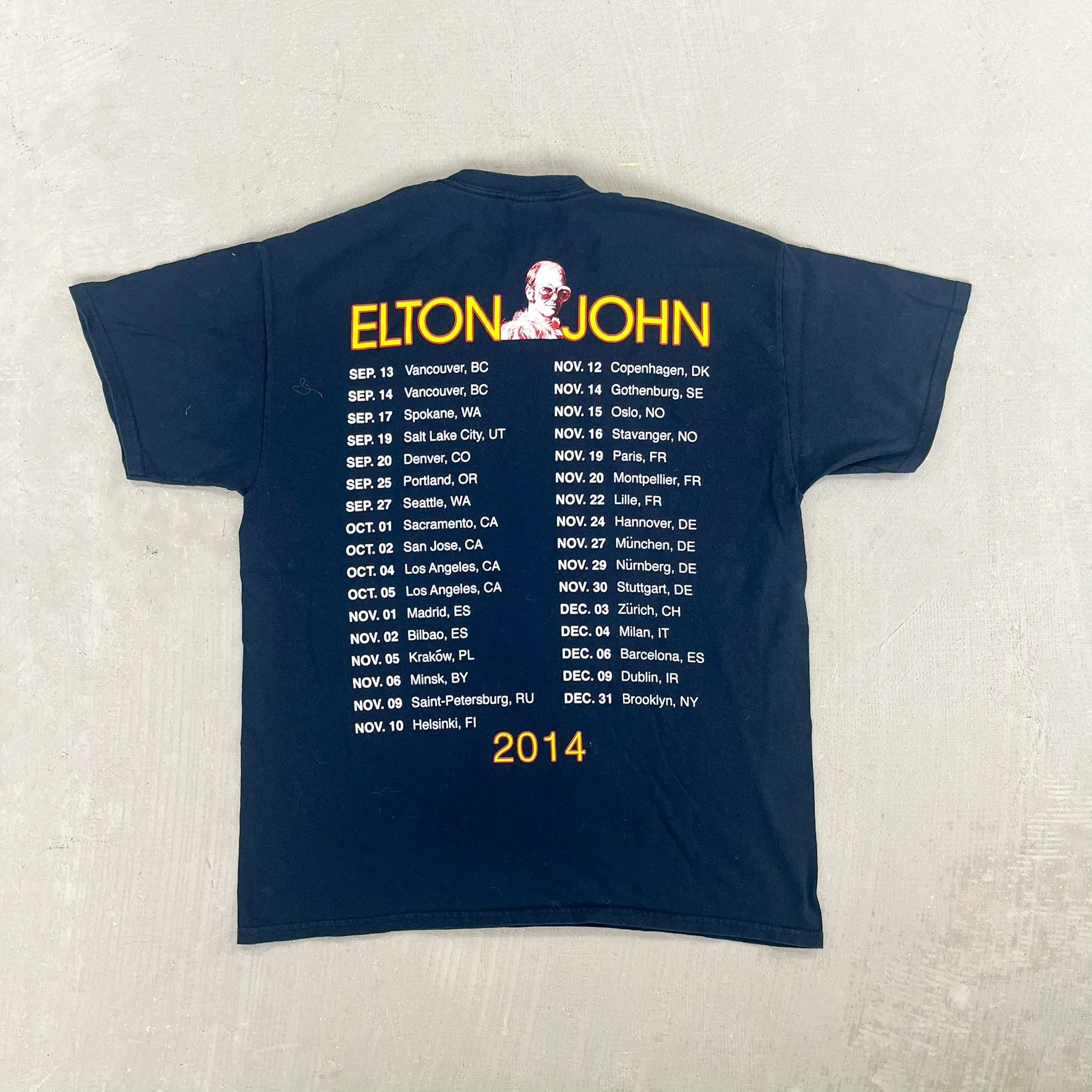 F- 2014 Elton John Tour Picture Tee sold by HG Vintage product image thumbnail 4