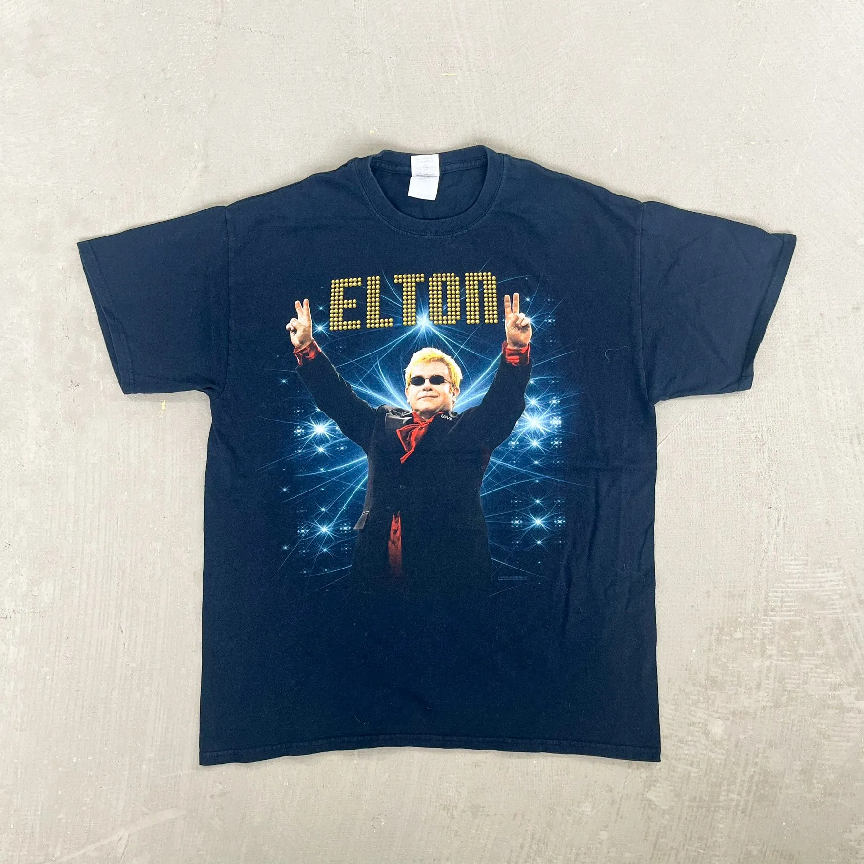 F- 2014 Elton John Tour Picture Tee sold by HG Vintage