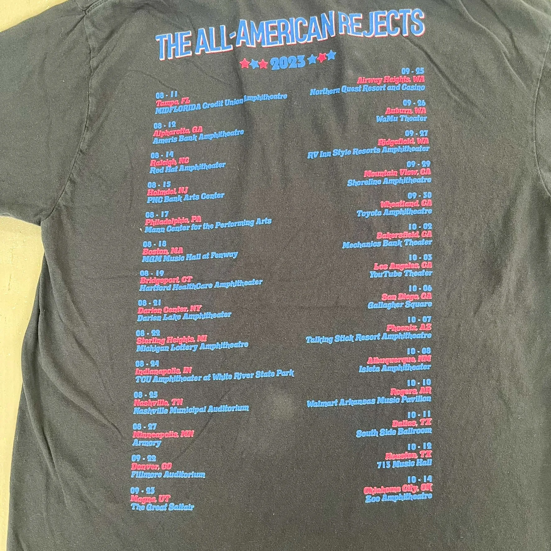 F- 2023 All American Rejects Wet Hot Summer Tour Tee sold by HG Vintage product image thumbnail 4
