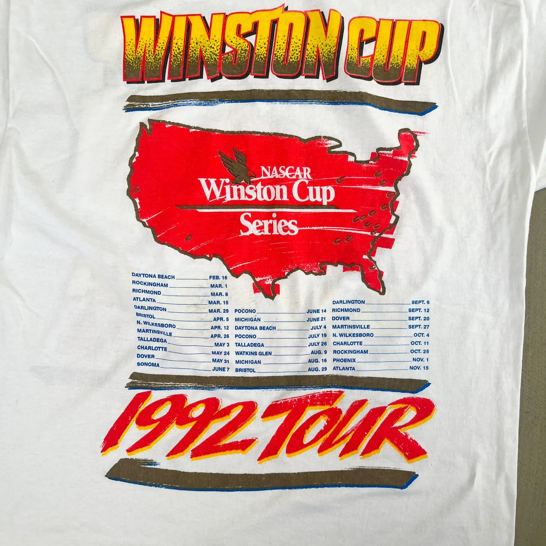 F- Vintage '92 Nascar Winston Cup Graphic Pocket Tee sold by HG Vintage product image thumbnail 4