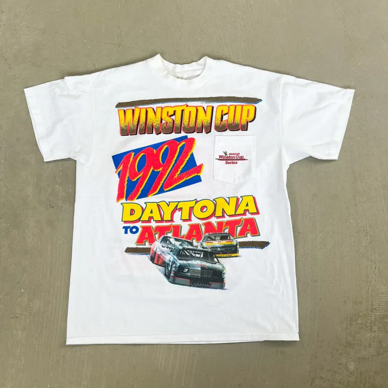 F- Vintage '92 Nascar Winston Cup Graphic Pocket Tee sold by HG Vintage