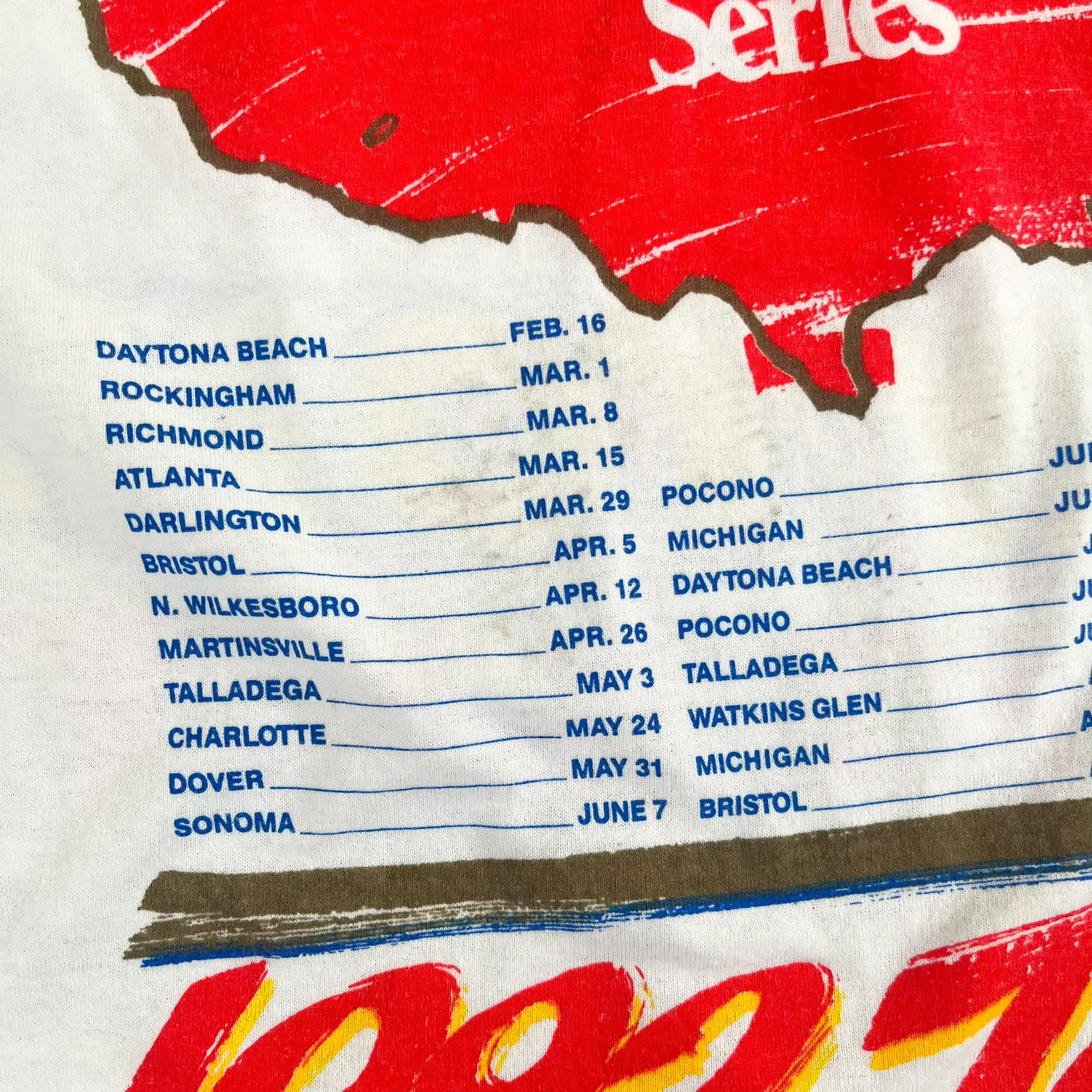 F- Vintage '92 Nascar Winston Cup Graphic Pocket Tee sold by HG Vintage product image thumbnail 5