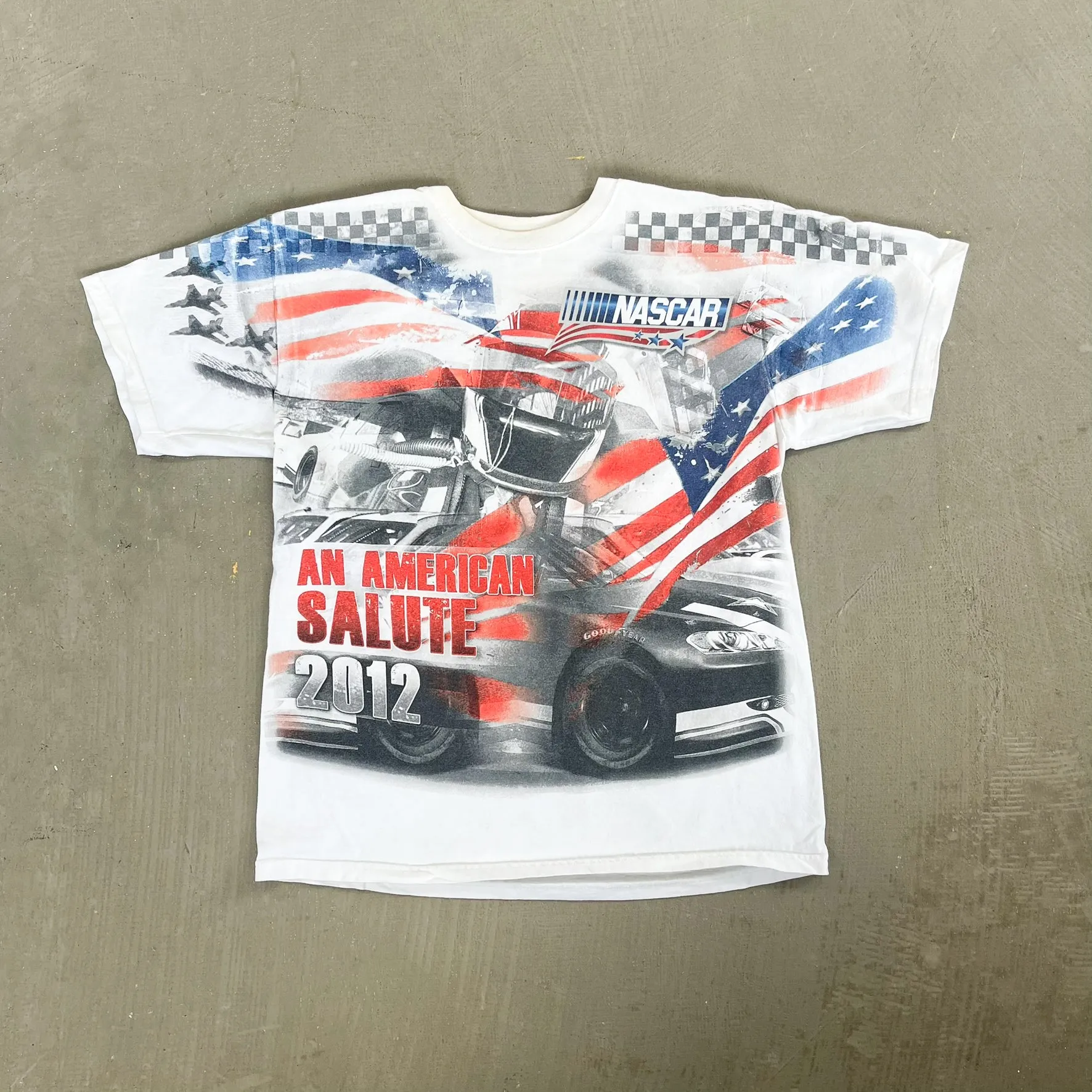 F- 2012 Nascar All American Salute Jumbo Print Car Tee sold by HG Vintage