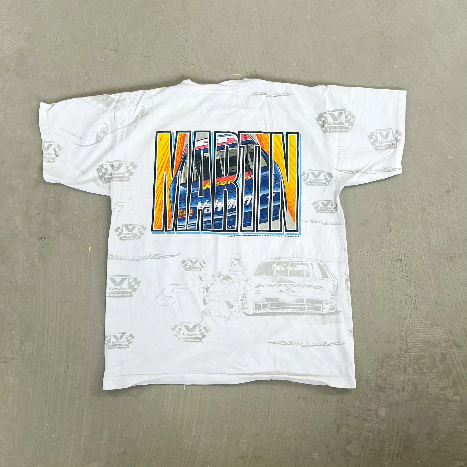 F- Vintage Nascar Valvoline Mark Martin Car Single Stitch Tee sold by HG Vintage product image thumbnail 3