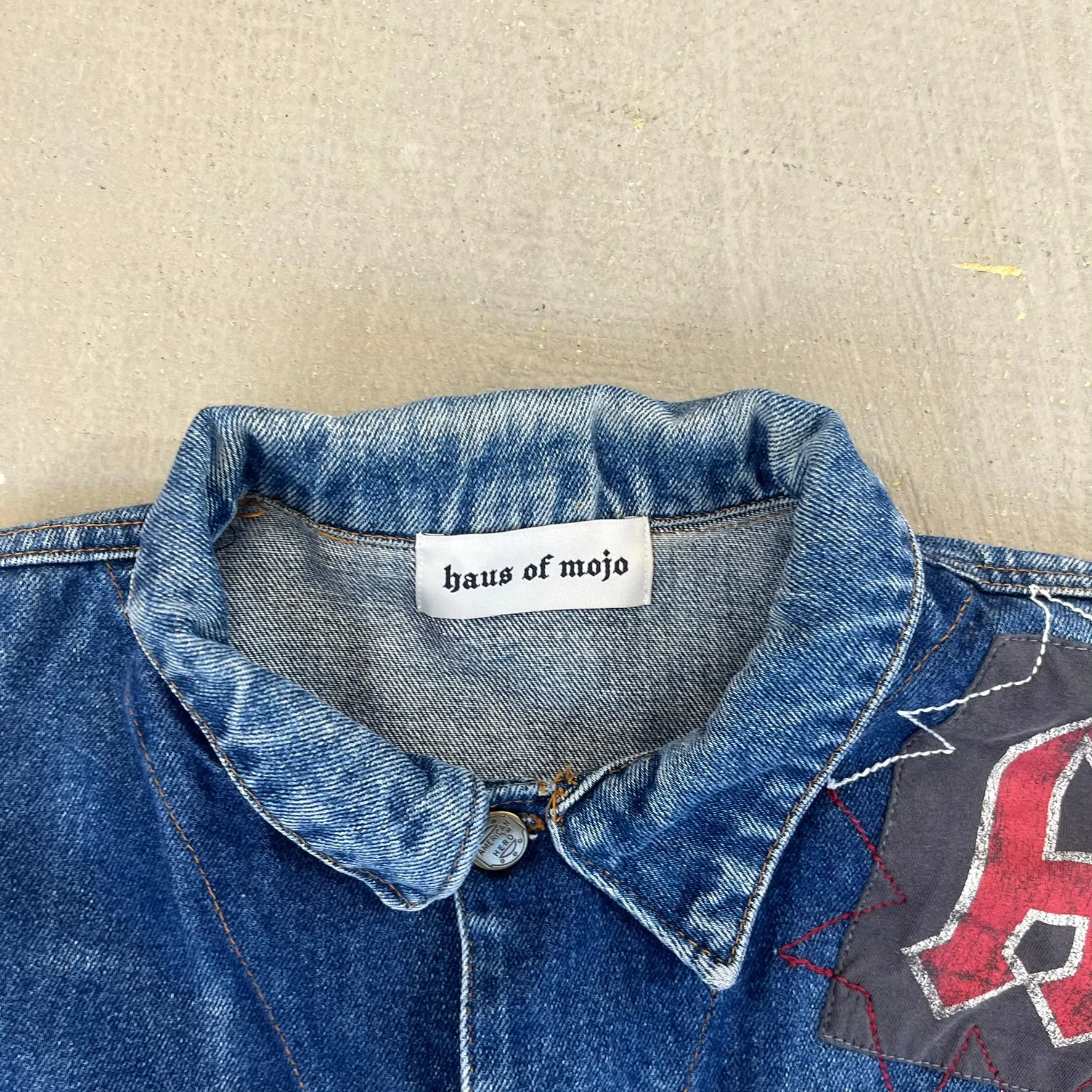 F- HOM AC/DC Blow Up Your Video Reworked Custom Denim Jacket sold by HG Vintage product image thumbnail 3
