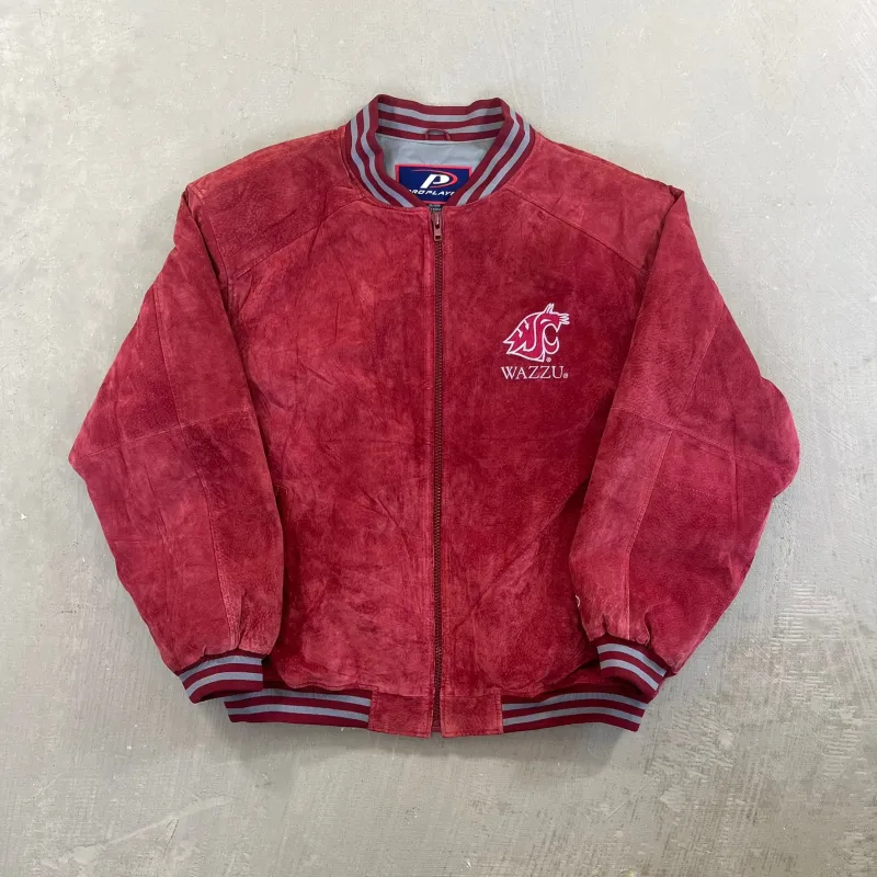 F- Vintage Washington State University Cougars Pro Player Suede Jacket sold by HG Vintage