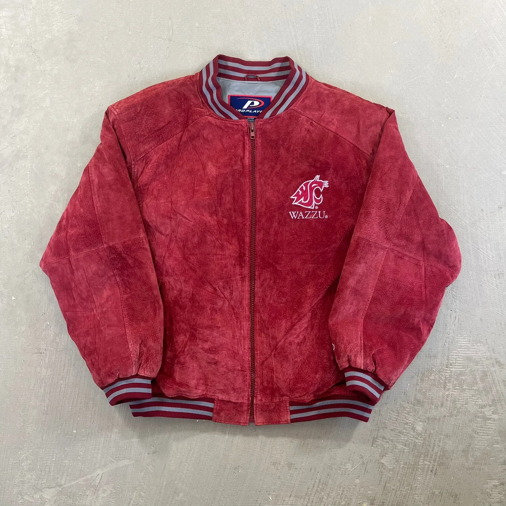 F- Vintage Washington State University Cougars Pro Player Suede Jacket sold by HG Vintage