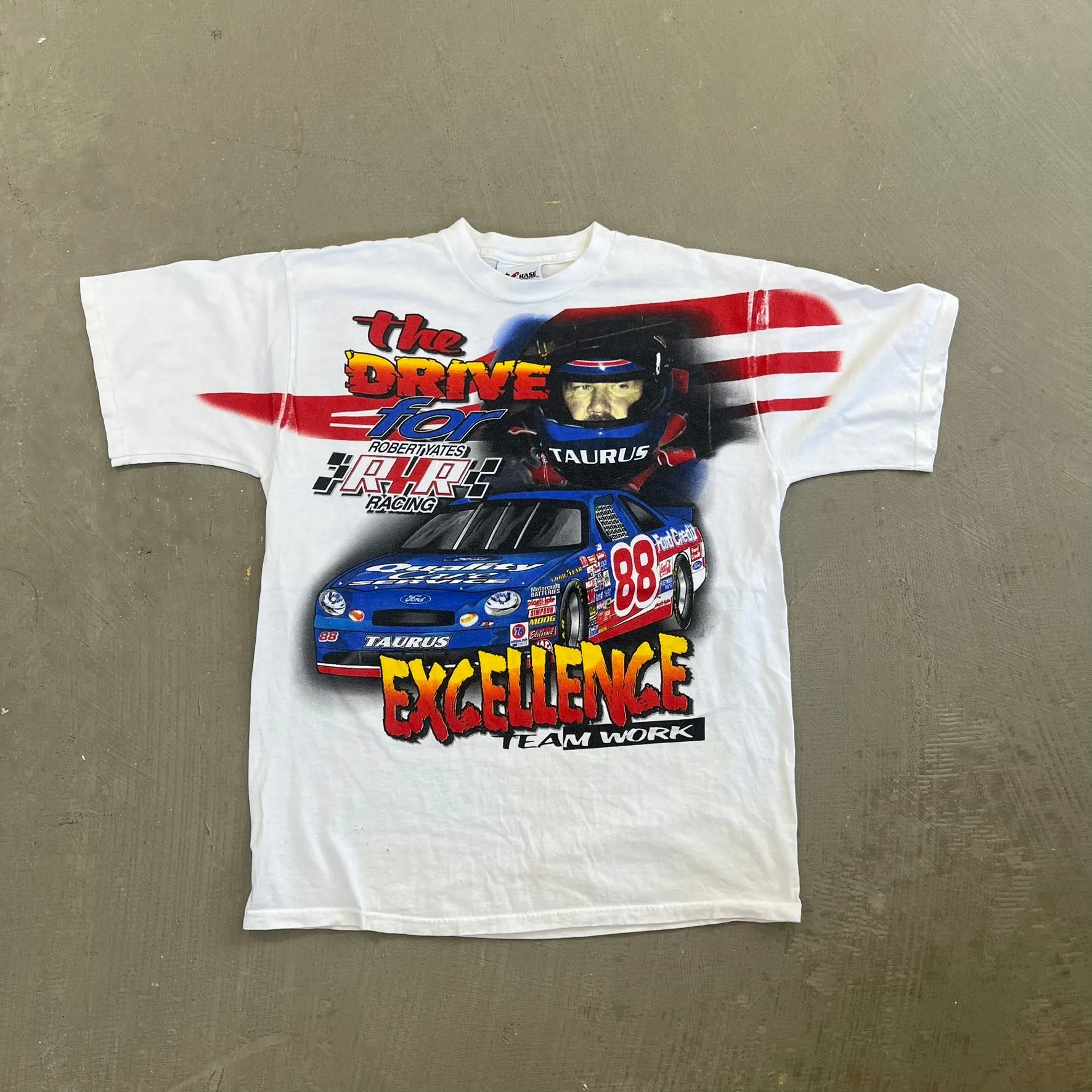 F- '94 Nascar Dale Jarrett #88 Drive For Robert Yates Picture Tee sold by HG Vintage