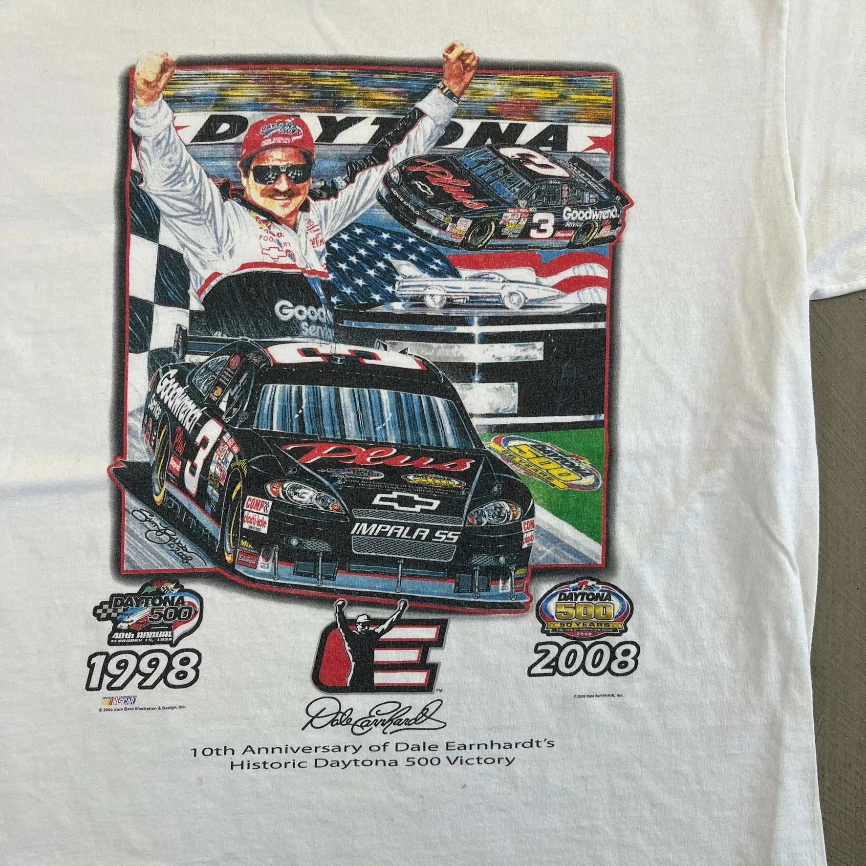 F- '08 Nascar Chase Authentic Dale Earnhardt Daytona 10 year Anniversary Tee sold by HG Vintage product image thumbnail 2