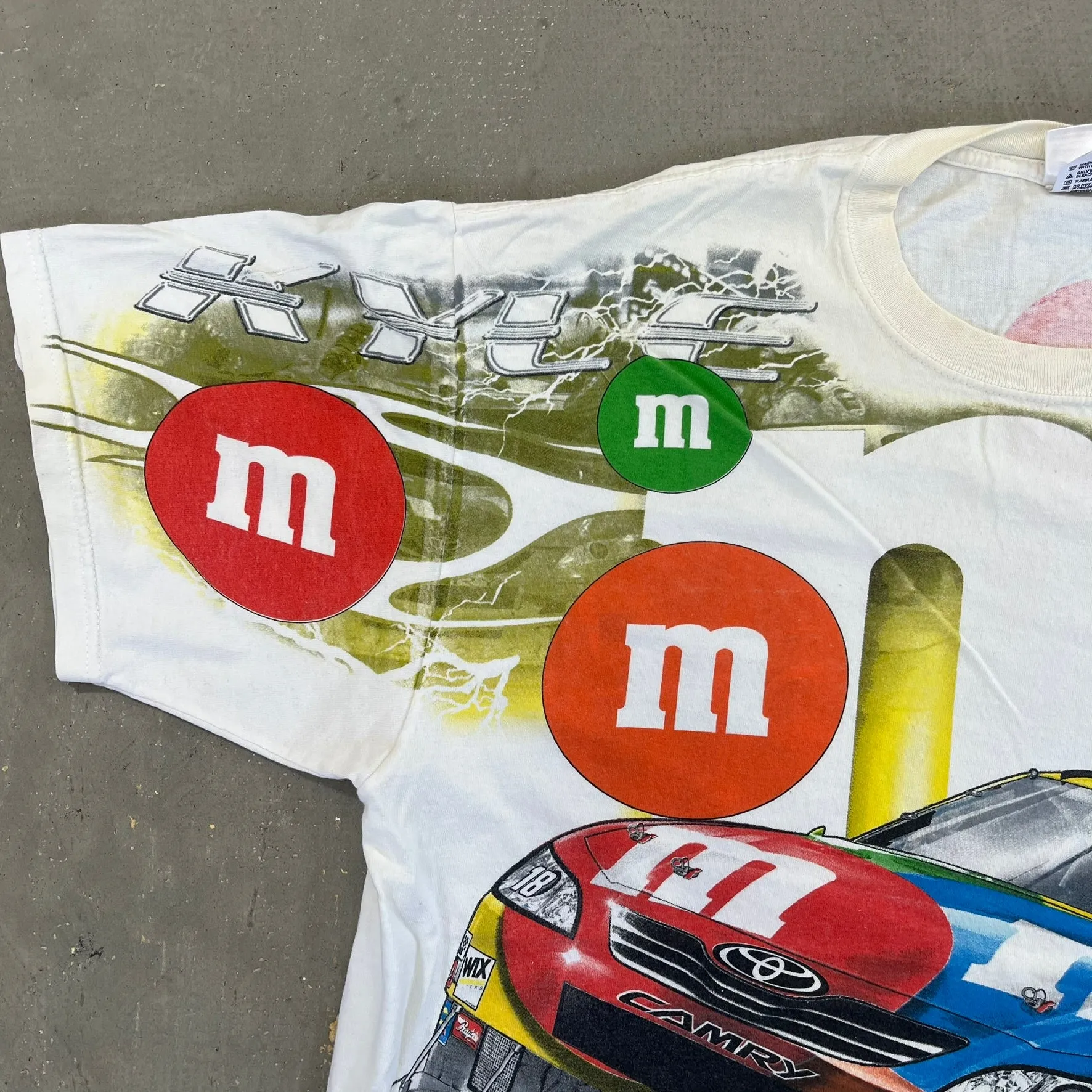 F- '08 Nascar Chase Authentic Kyle Busch M&M Car Jumbo Print Tee sold by HG Vintage product image thumbnail 3