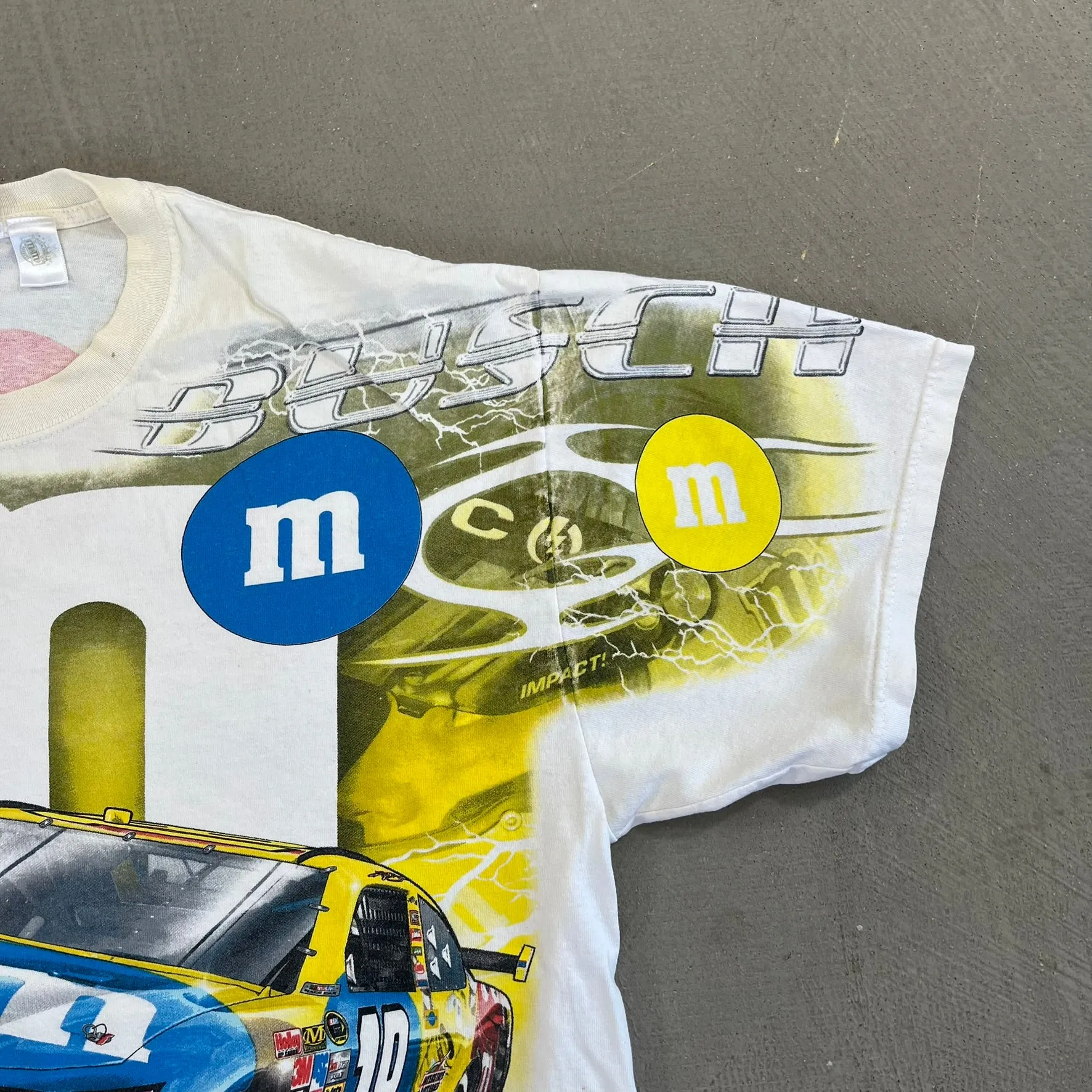 F- '08 Nascar Chase Authentic Kyle Busch M&M Car Jumbo Print Tee sold by HG Vintage product image thumbnail 4