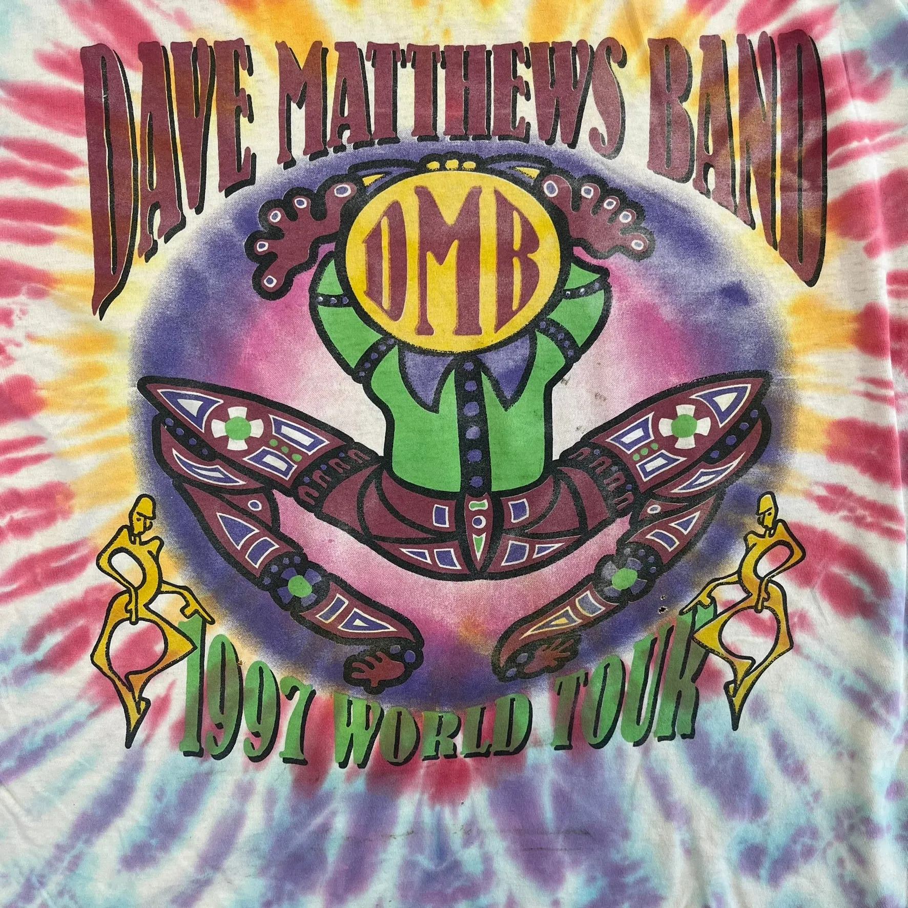 F- Vintage '97 The Dave Matthews Band World Tour Tie Dye Single Stitch Tee sold by HG Vintage product image thumbnail 2