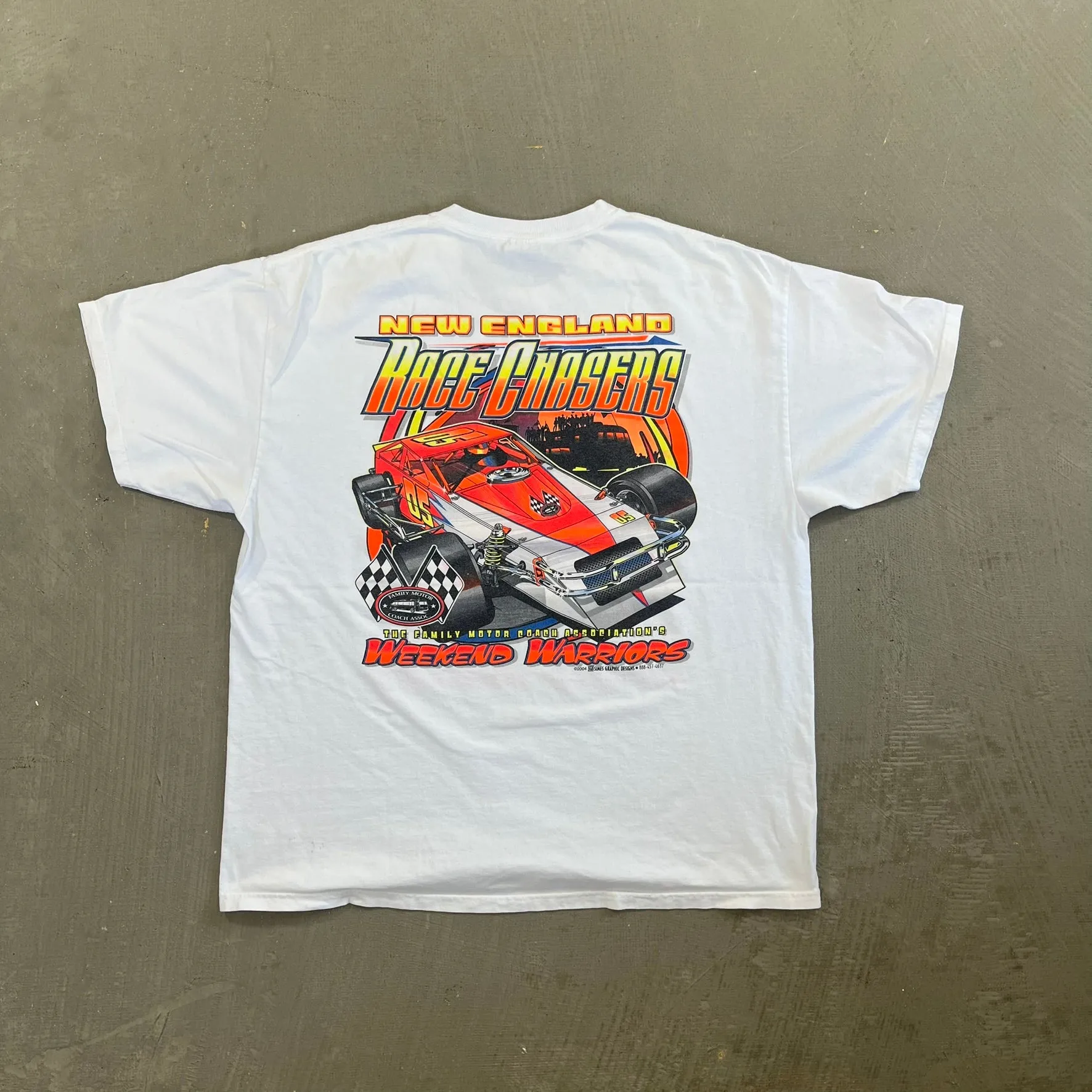 F- Vintage '04 New England Race Chasers Car Graphic Tee sold by HG Vintage product image thumbnail 4