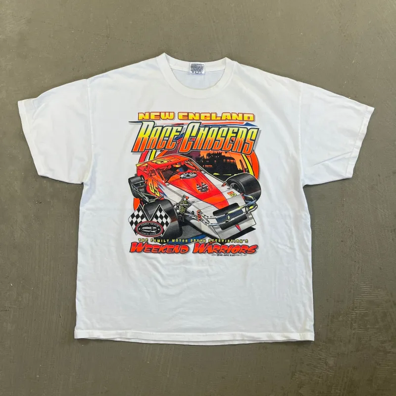F-  Vintage '04 New England Race Chasers Car Graphic Tee sold by HG Vintage