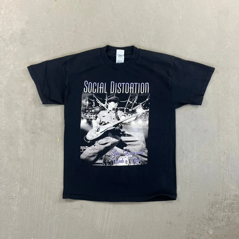 F- Vintage '05 Social Distortion Sex Love & Rock N Roll Picture Tour Tee made by HG Vintage