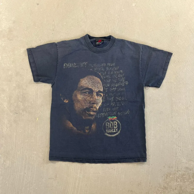 F- Vintage Zion Rootswear Bob Marley Picture Tee made by HG Vintage