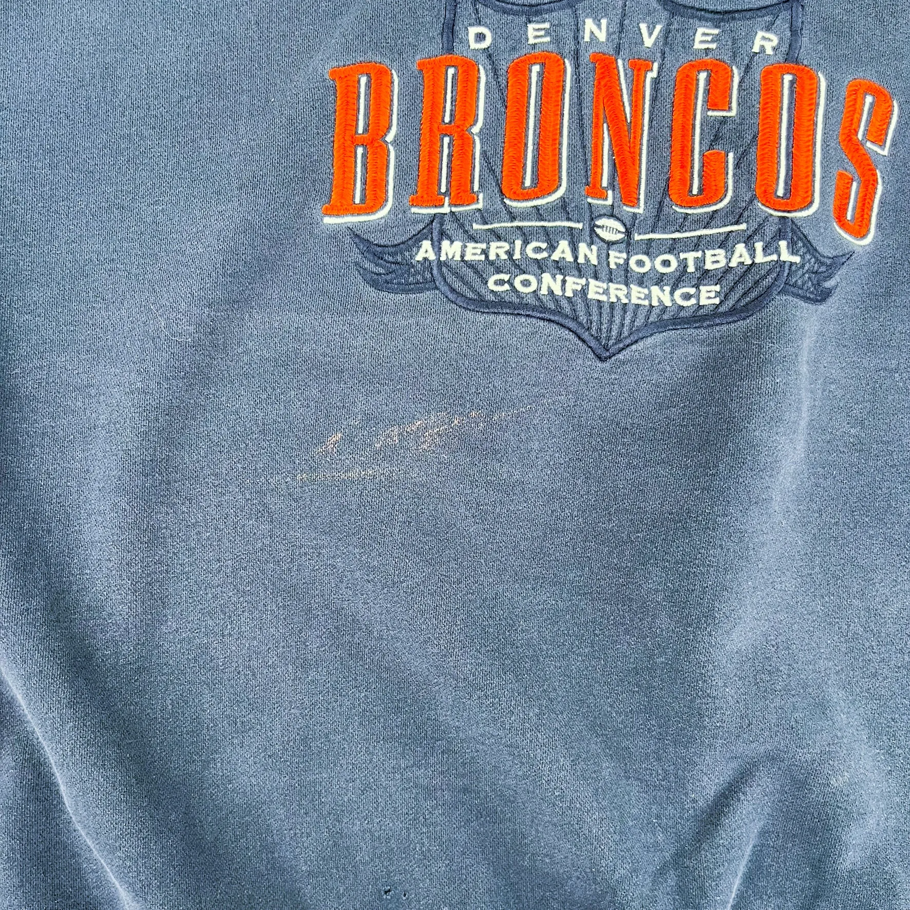 F- Vintage Denver Broncos NFL Reebok Pro Line Embroidered Text Crewneck sold by HG Vintage product image thumbnail 3