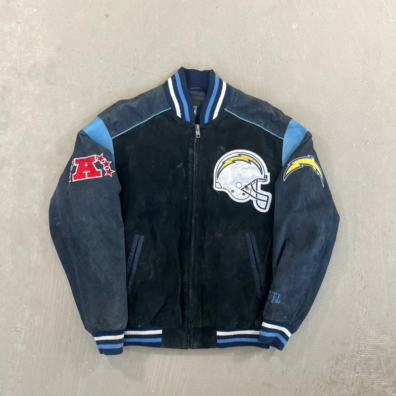F- Vintage San Diego Chargers NFL Suede Jacket sold by HG Vintage