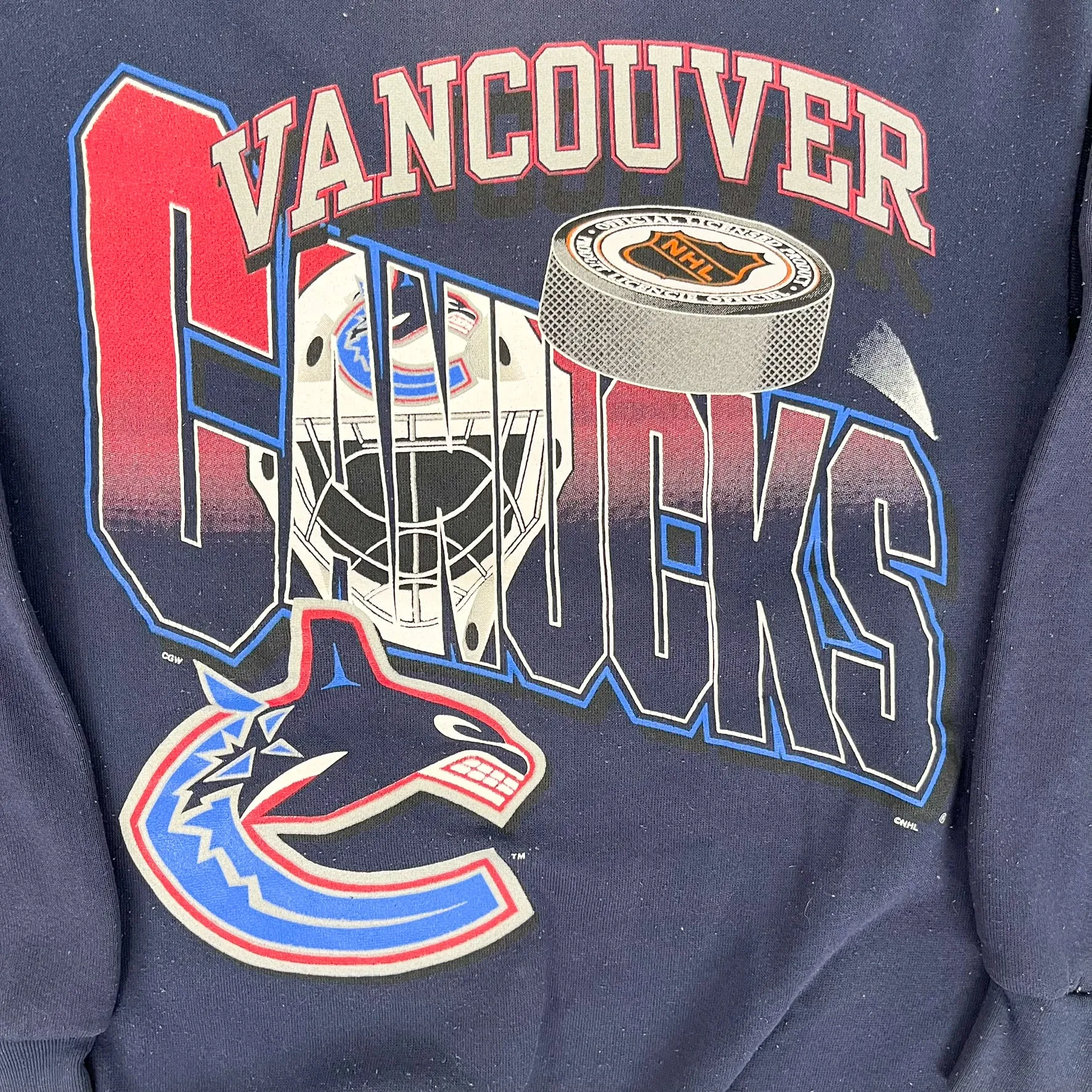 F- Vintage Vancouver Canucks NHL Waves Logo Crewneck sold by HG Vintage product image thumbnail 2