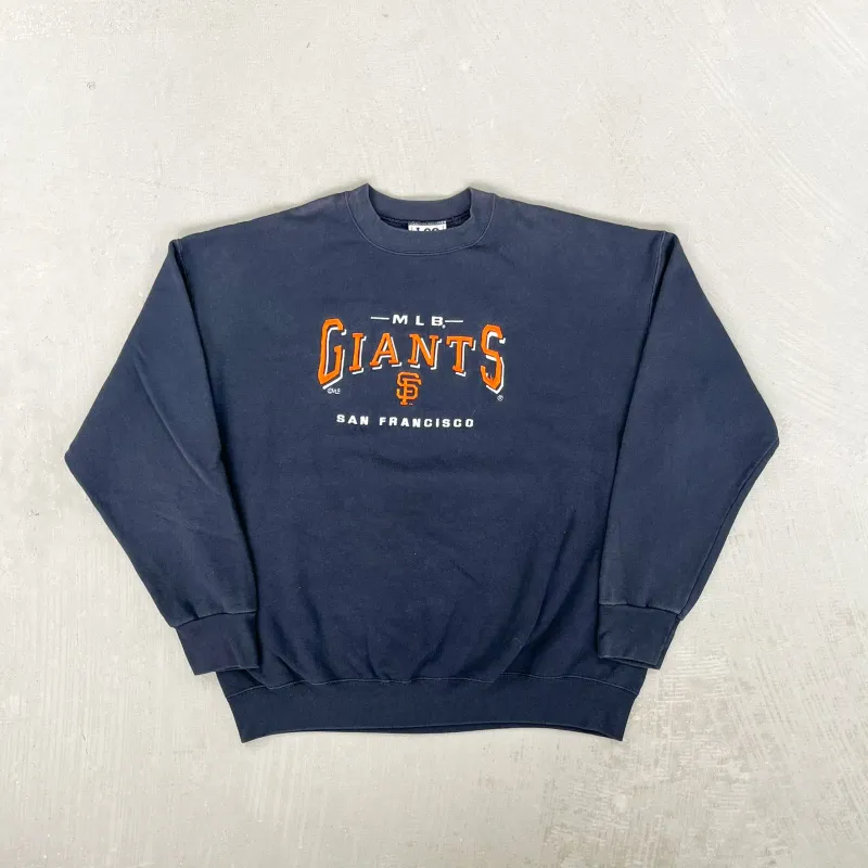 F- Vintage San Francisco Giants MLB Lee Embroidered Logo & Text Crewneck sold by HG Vintage