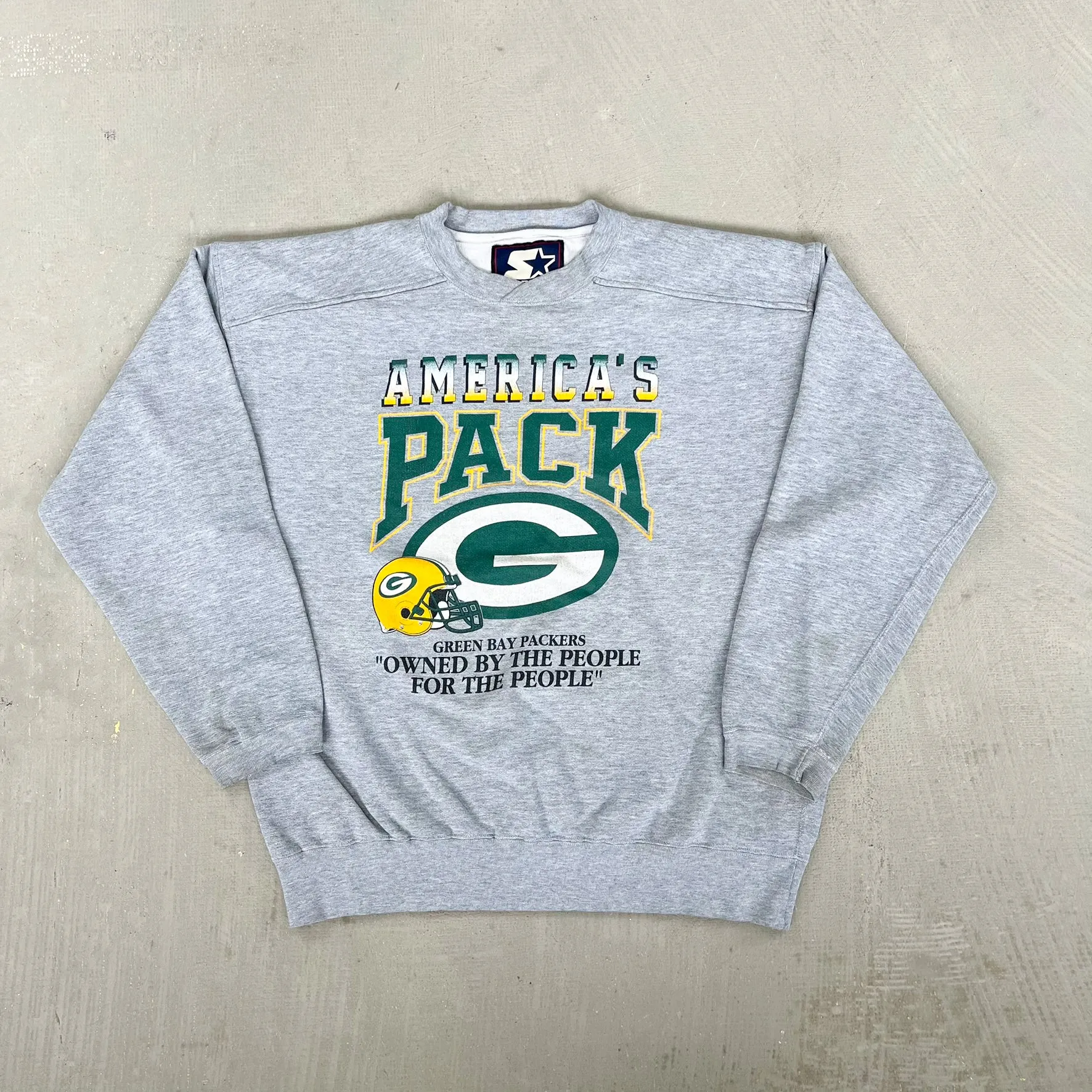 F- Vintage Green Bay Packers NFL Starter Owned By The People Crewneck sold by HG Vintage