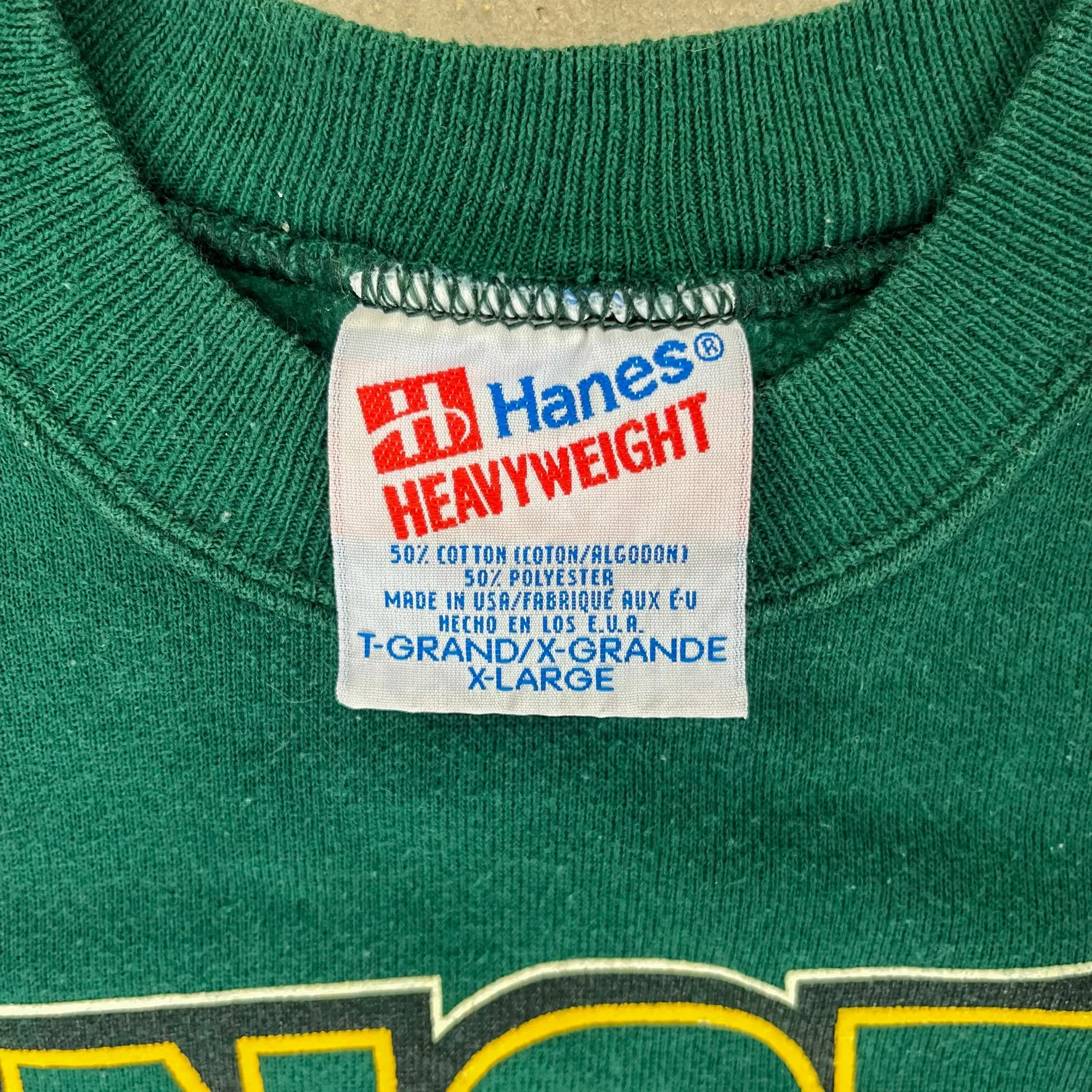 F- Vintage Seattle Supersonics NBA Logo 7 Hanes Heavyweight Tag Crewneck sold by HG Vintage product image thumbnail 3