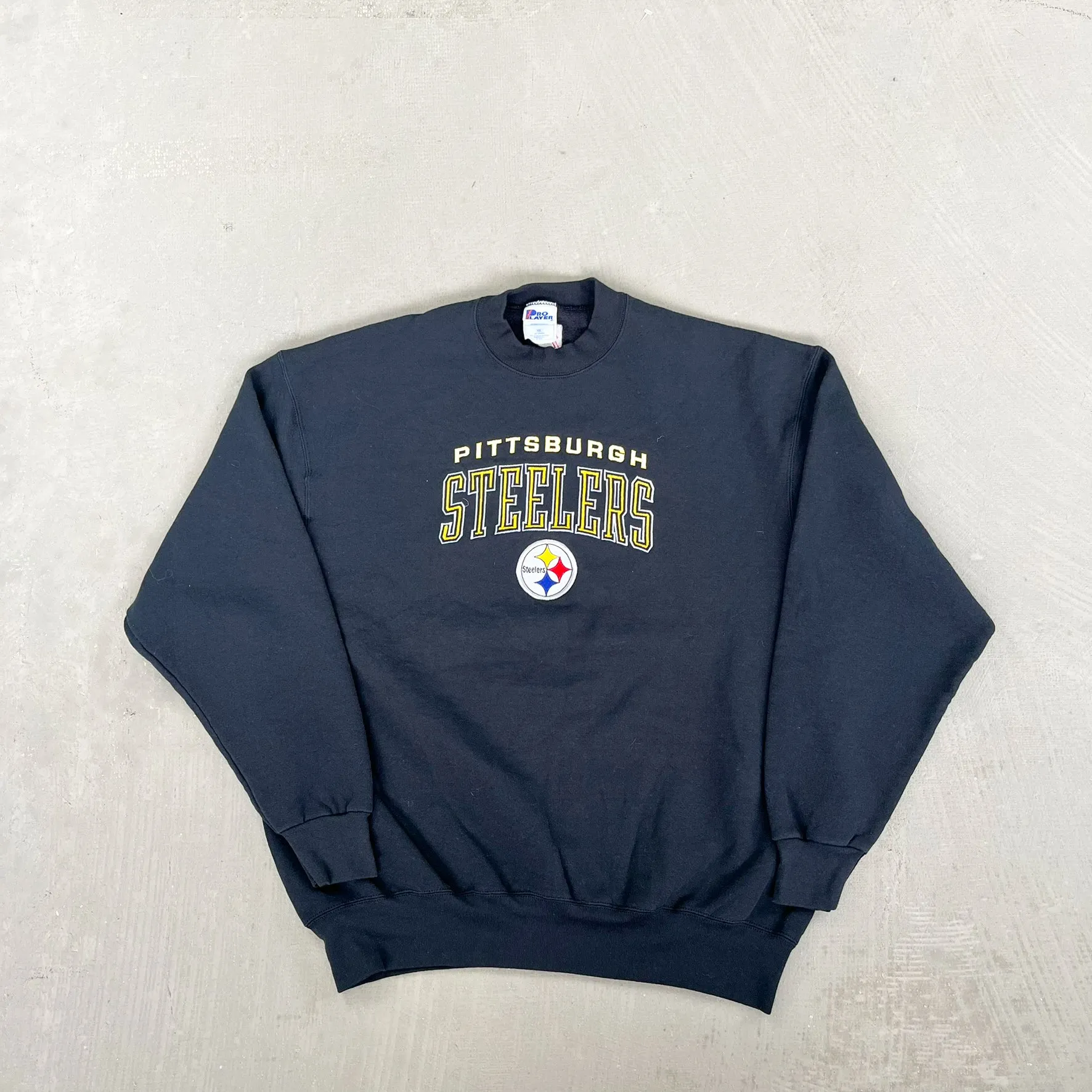 F- Vintage Pittsburgh Steelers NFL Pro Player Embroidered Text Crewneck sold by HG Vintage