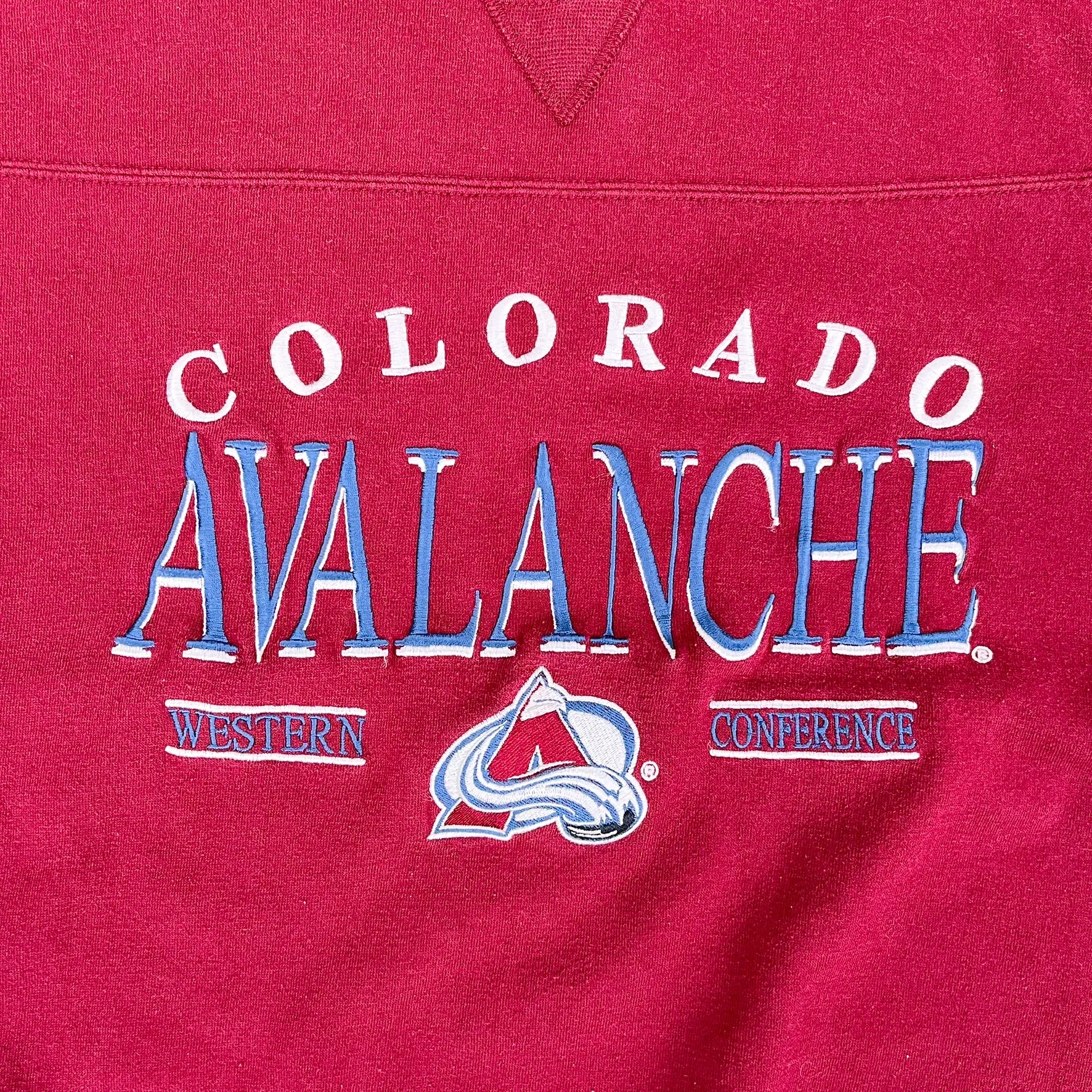 F- Vintage Colorado Avalanche NHL Lee Embroidered Text Crewneck sold by HG Vintage product image thumbnail 2