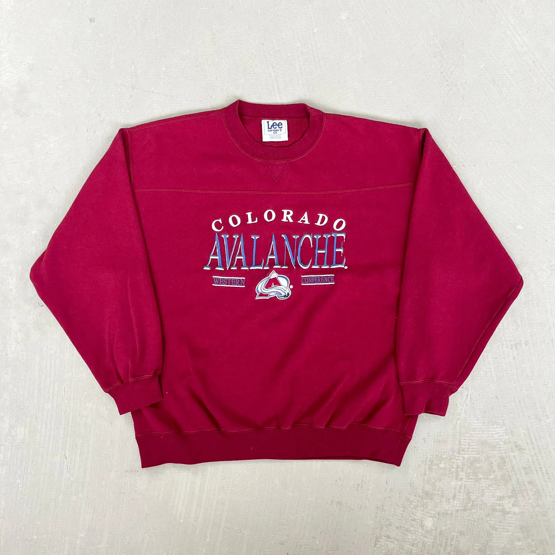 F- Vintage Colorado Avalanche NHL Lee Embroidered Text Crewneck sold by HG Vintage