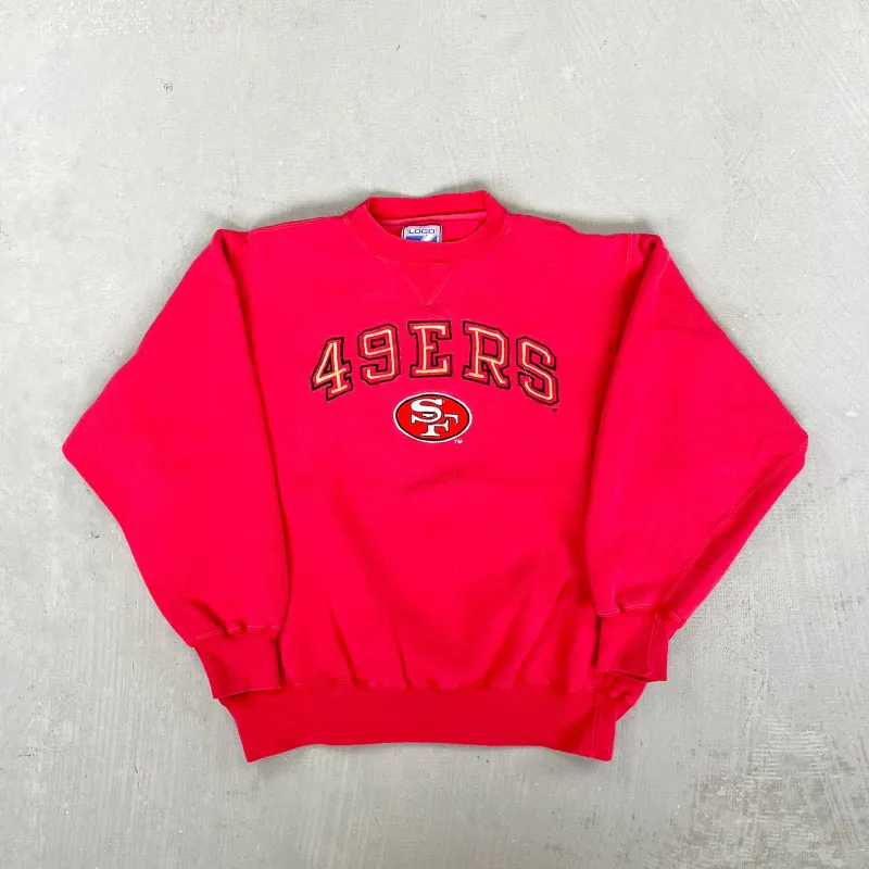 F- Vintage San Francisco NFL Logo 7 Embroidered Text Crewneck sold by HG Vintage